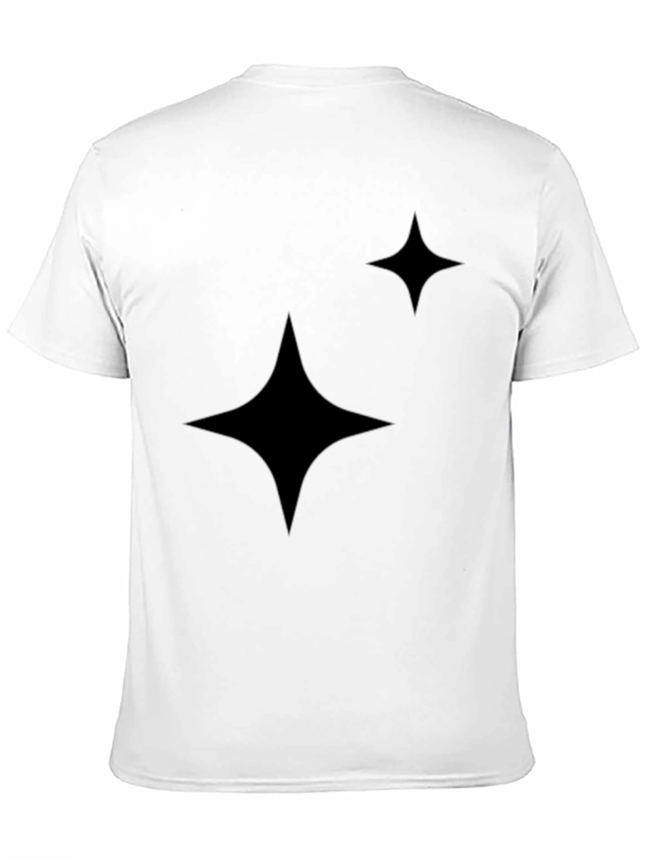 Sparkle Star Graphic Tee - Casual Black T-Shirt