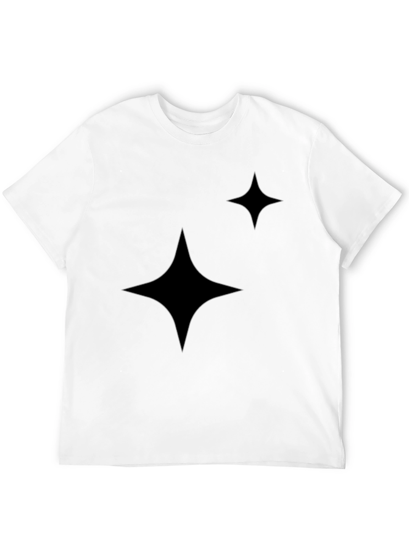 Sparkle Star Graphic Tee - Casual Black T-Shirt