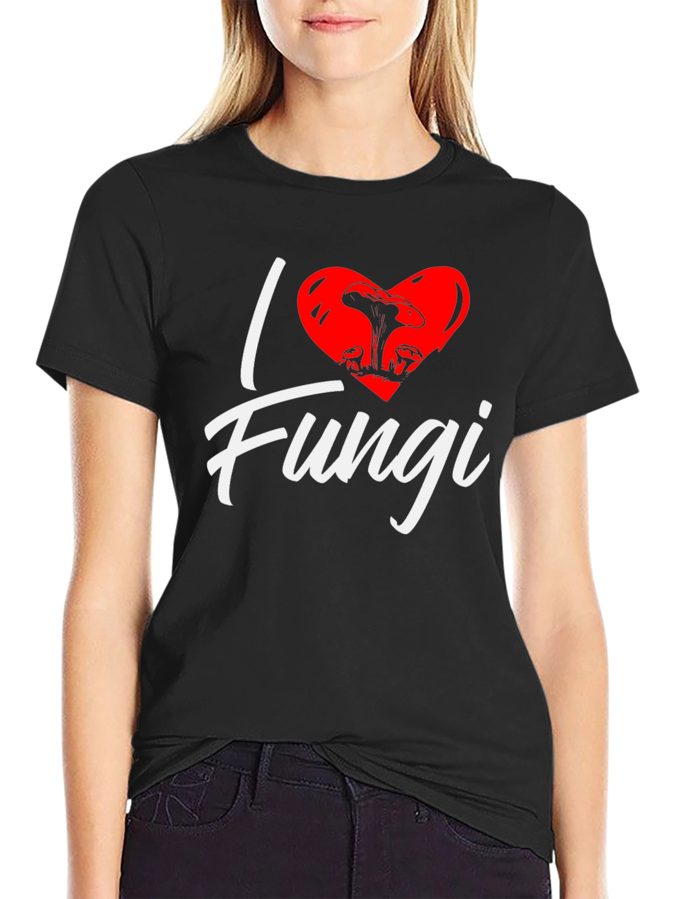 I Love Fungi T-Shirt - Mushroom Heart Graphic Tee