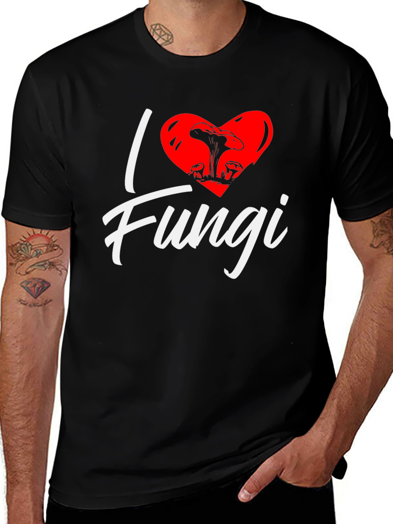 I Love Fungi T-Shirt - Mushroom Heart Graphic Tee