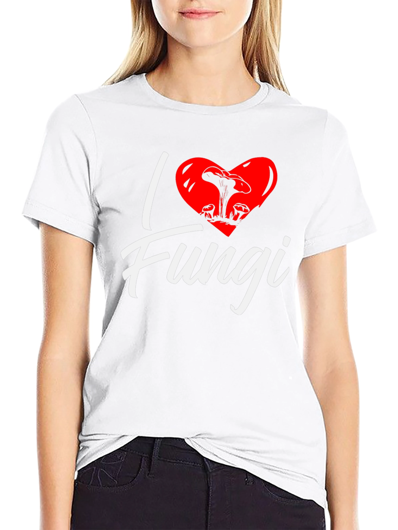 I Love Fungi T-Shirt - Mushroom Heart Graphic Tee