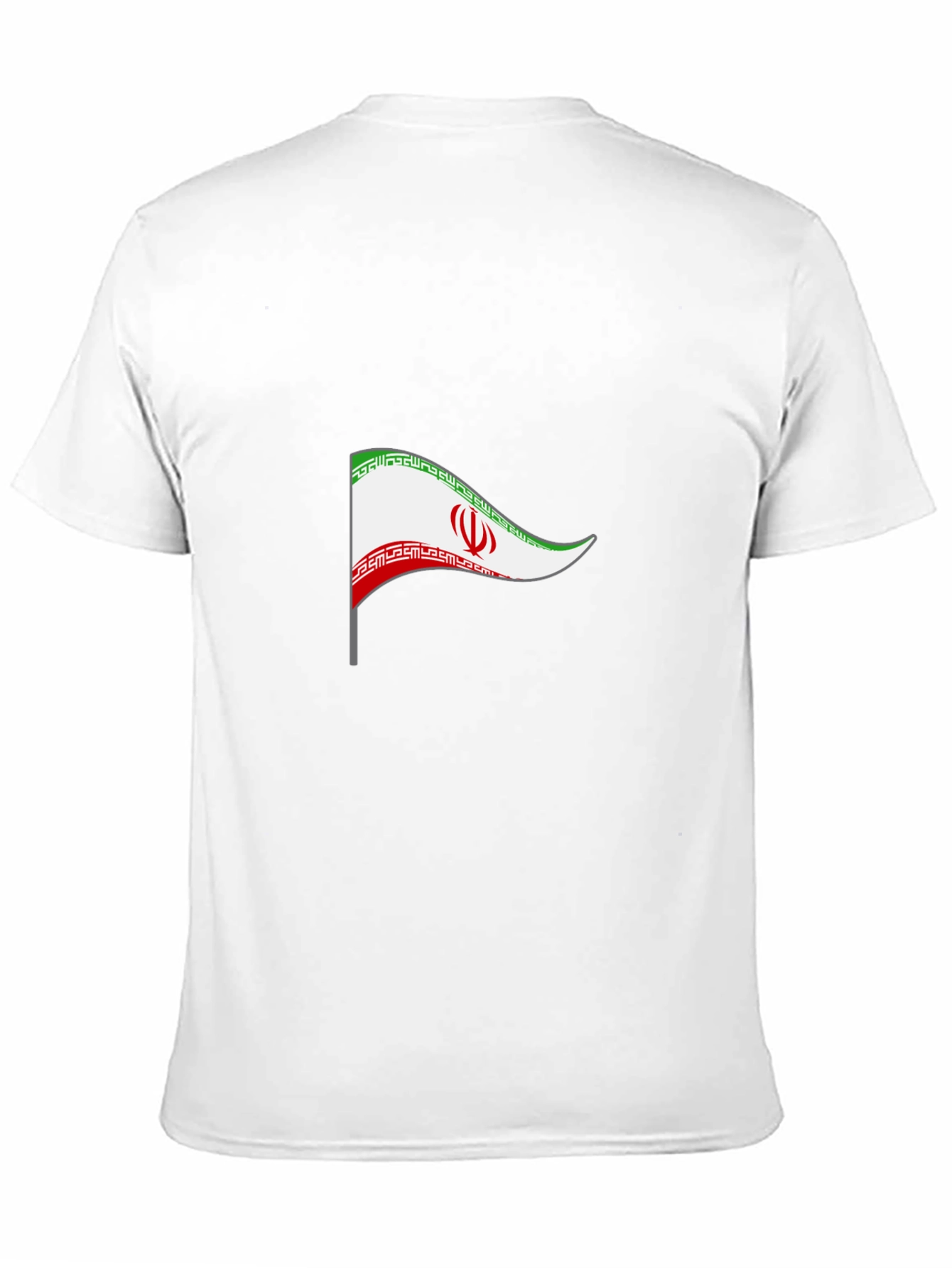 Iran Flag Graphic Tee - Black Cotton T-Shirt