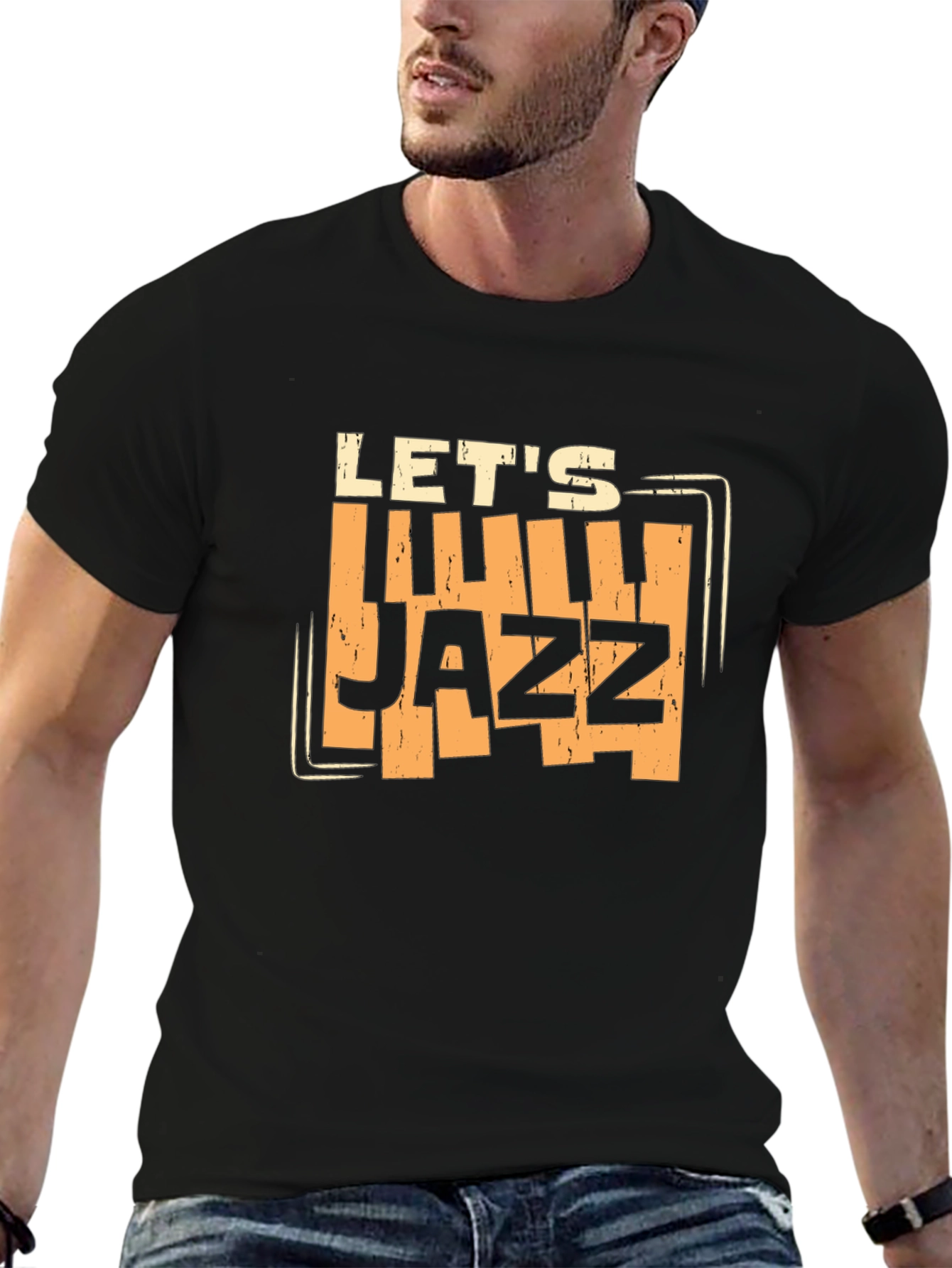 Lets Jazz Black Graphic Tee - Music Lover