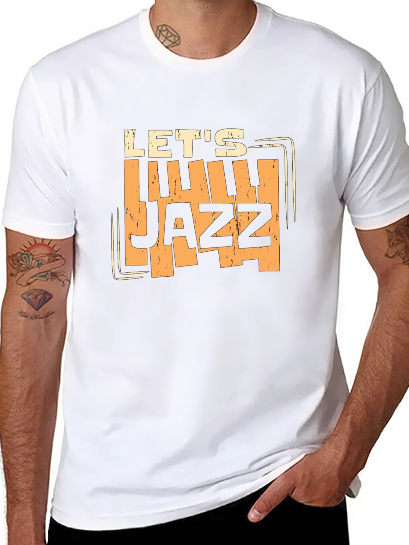 Lets Jazz Black Graphic Tee - Music Lover