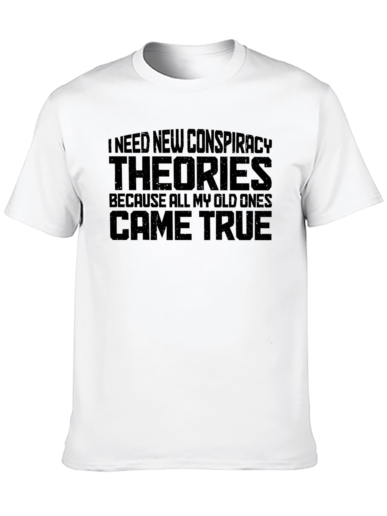 Conspiracy Theory Graphic Tee - Mens Black T-Shirt