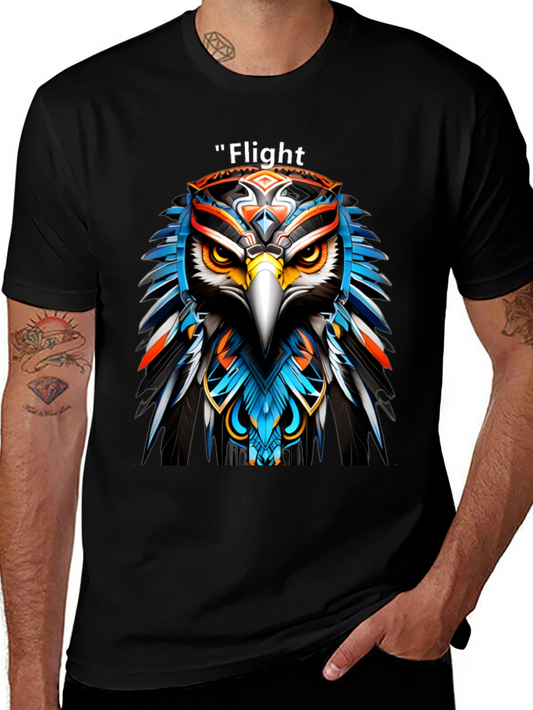 Flight Eagle Graphic Tee - Bold Artistic Design