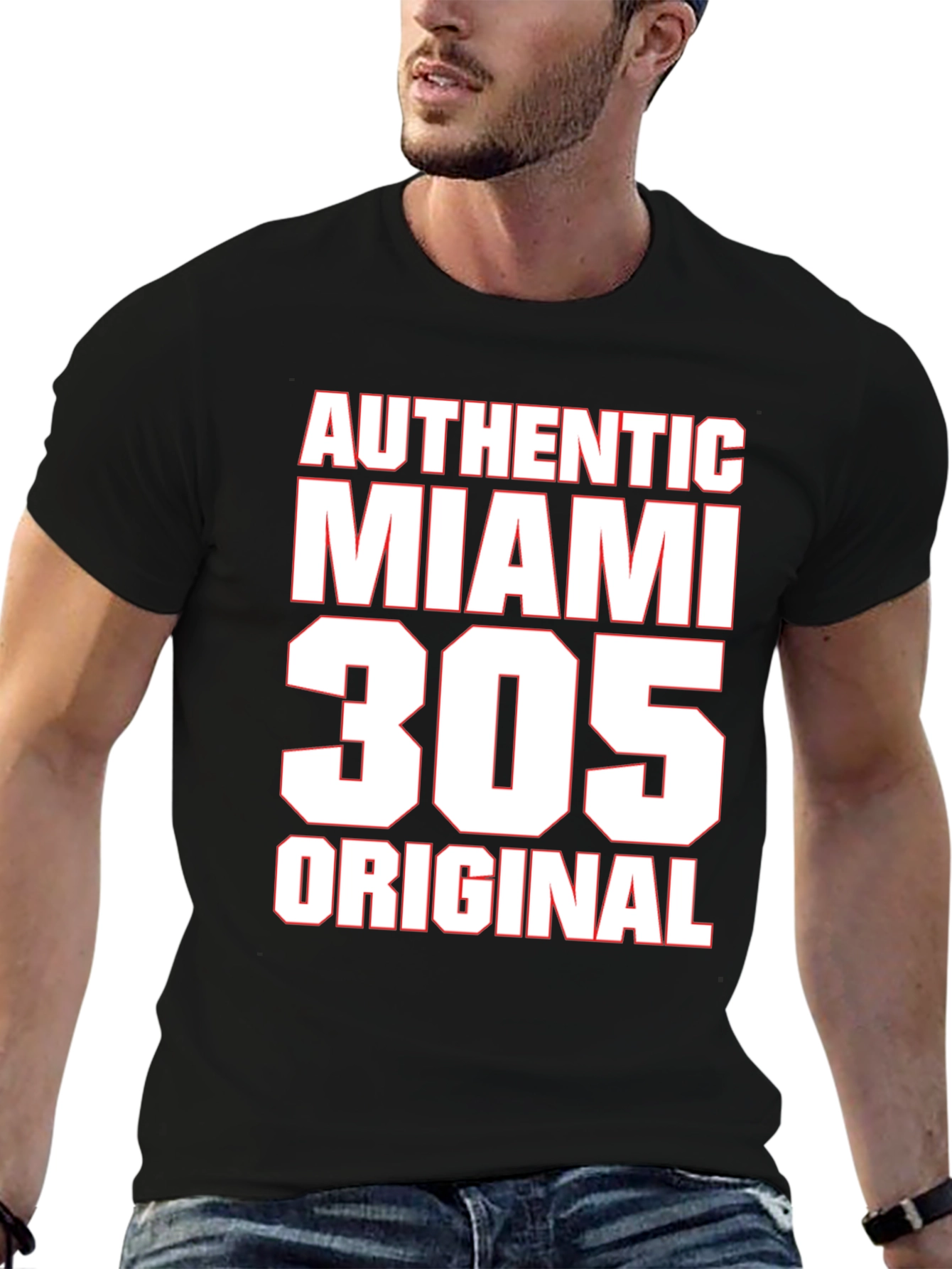 Authentic Miami 305 Original Black T-Shirt