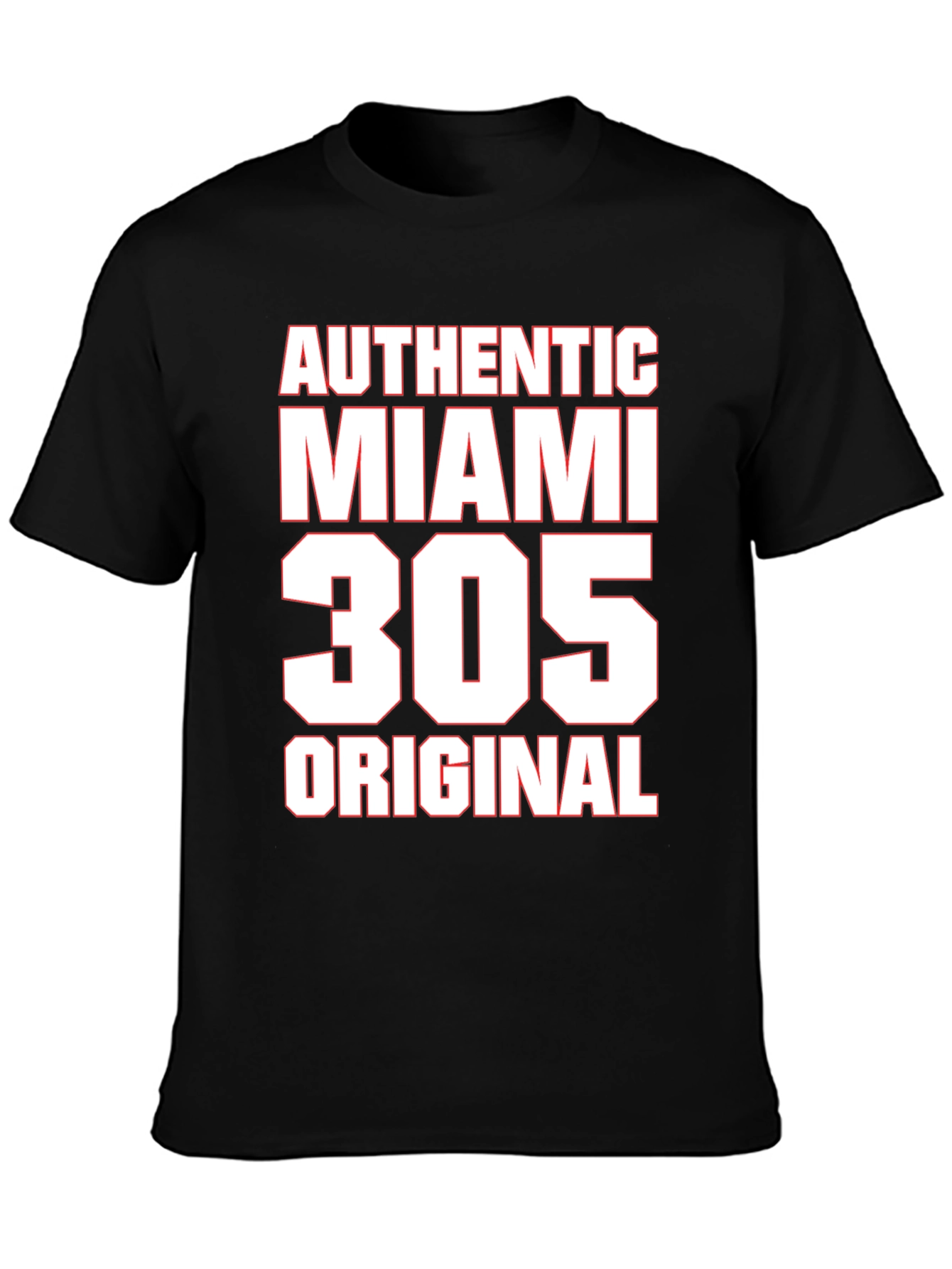 Authentic Miami 305 Original Black T-Shirt