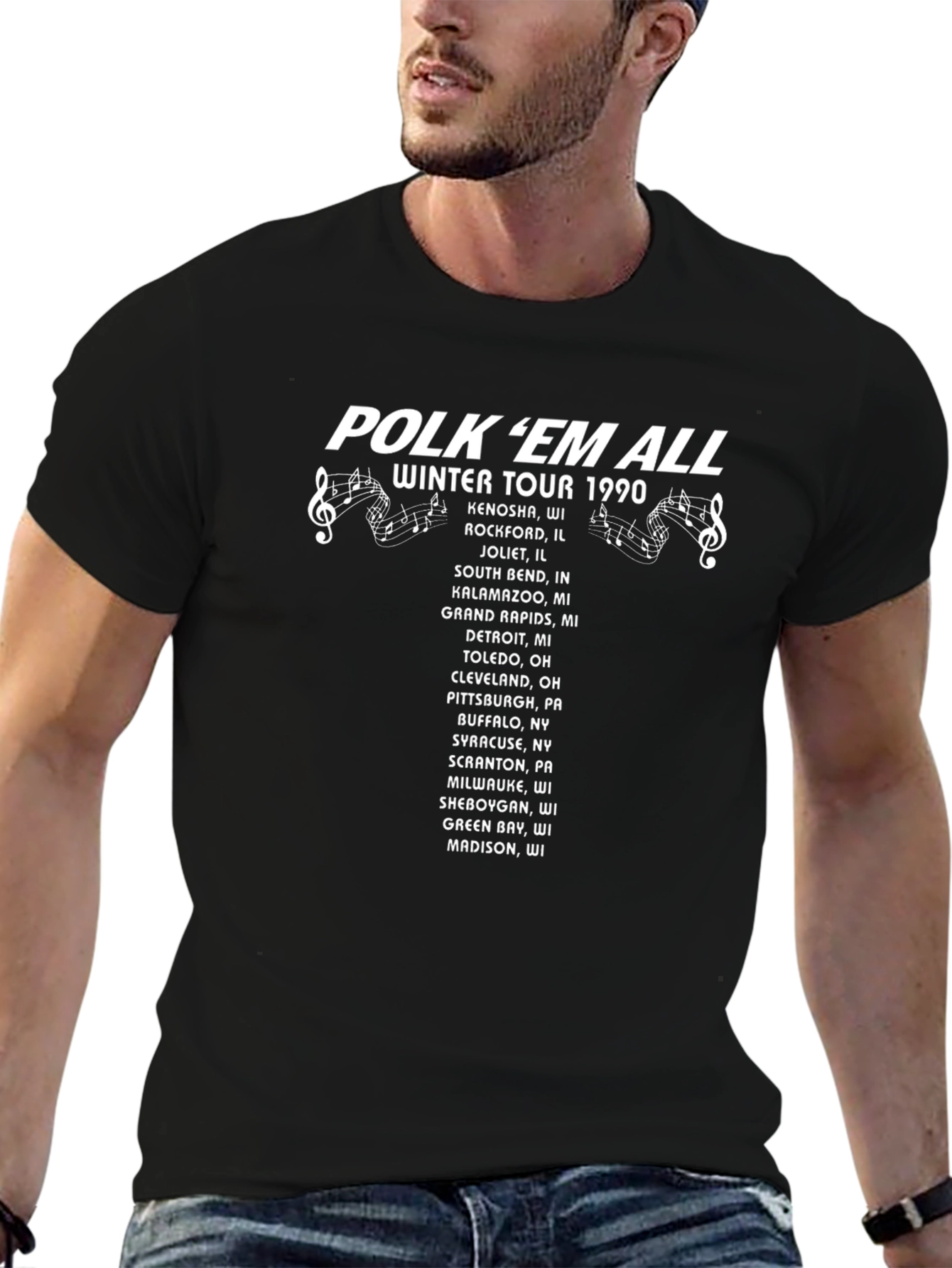 Polk Em All Winter Tour 1990 T-Shirt