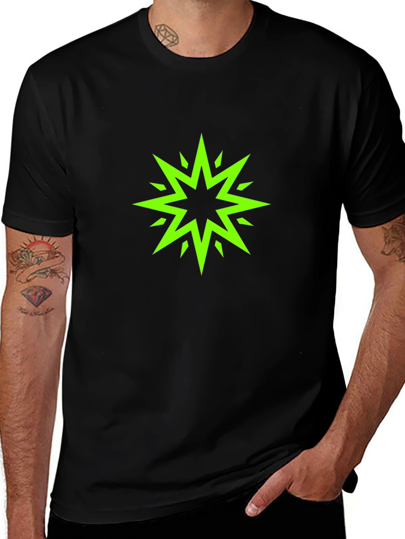 Starburst Graphic Black T-Shirt