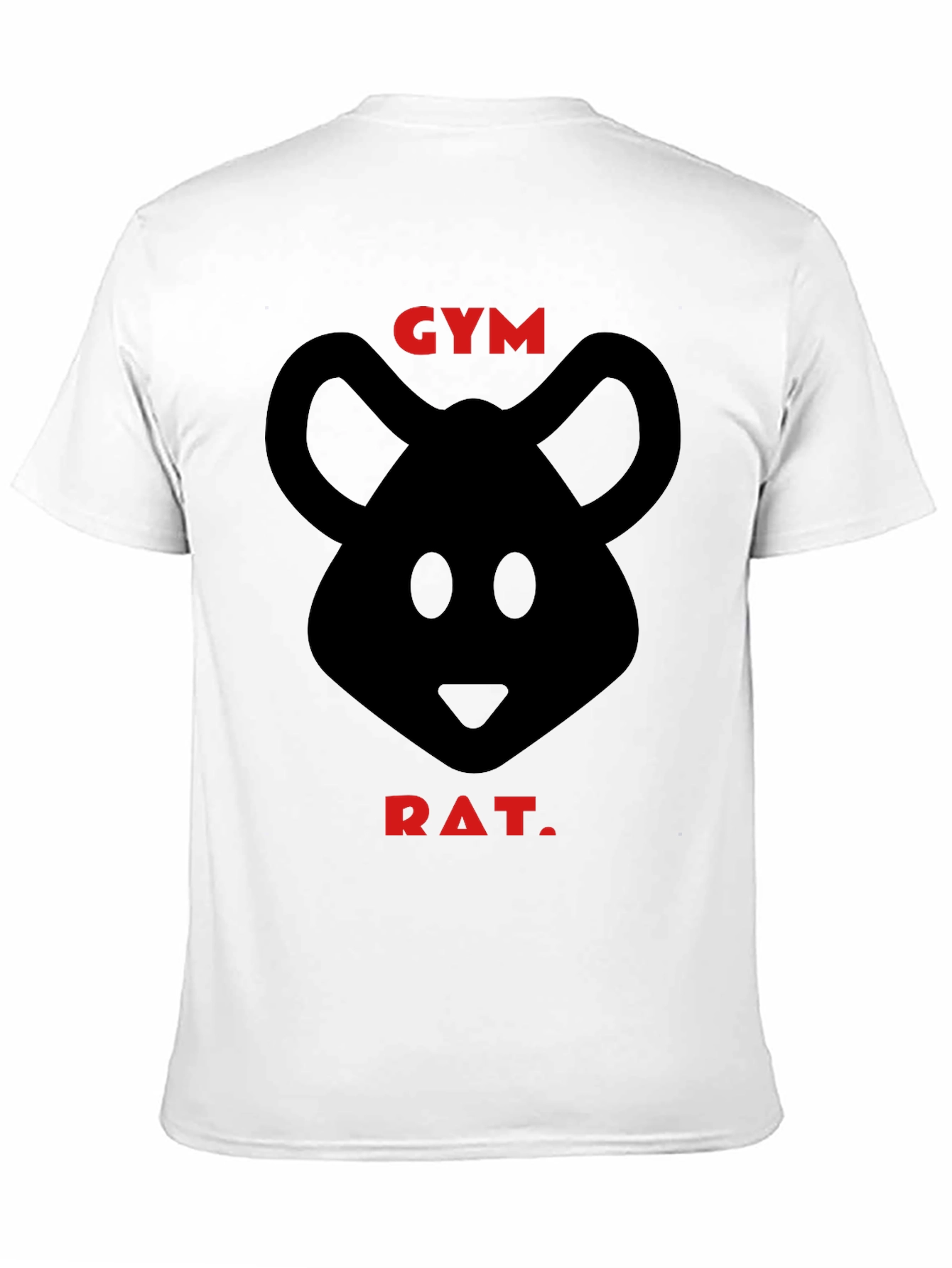 Gym Rat Graphic Tee - Black Cotton T-Shirt