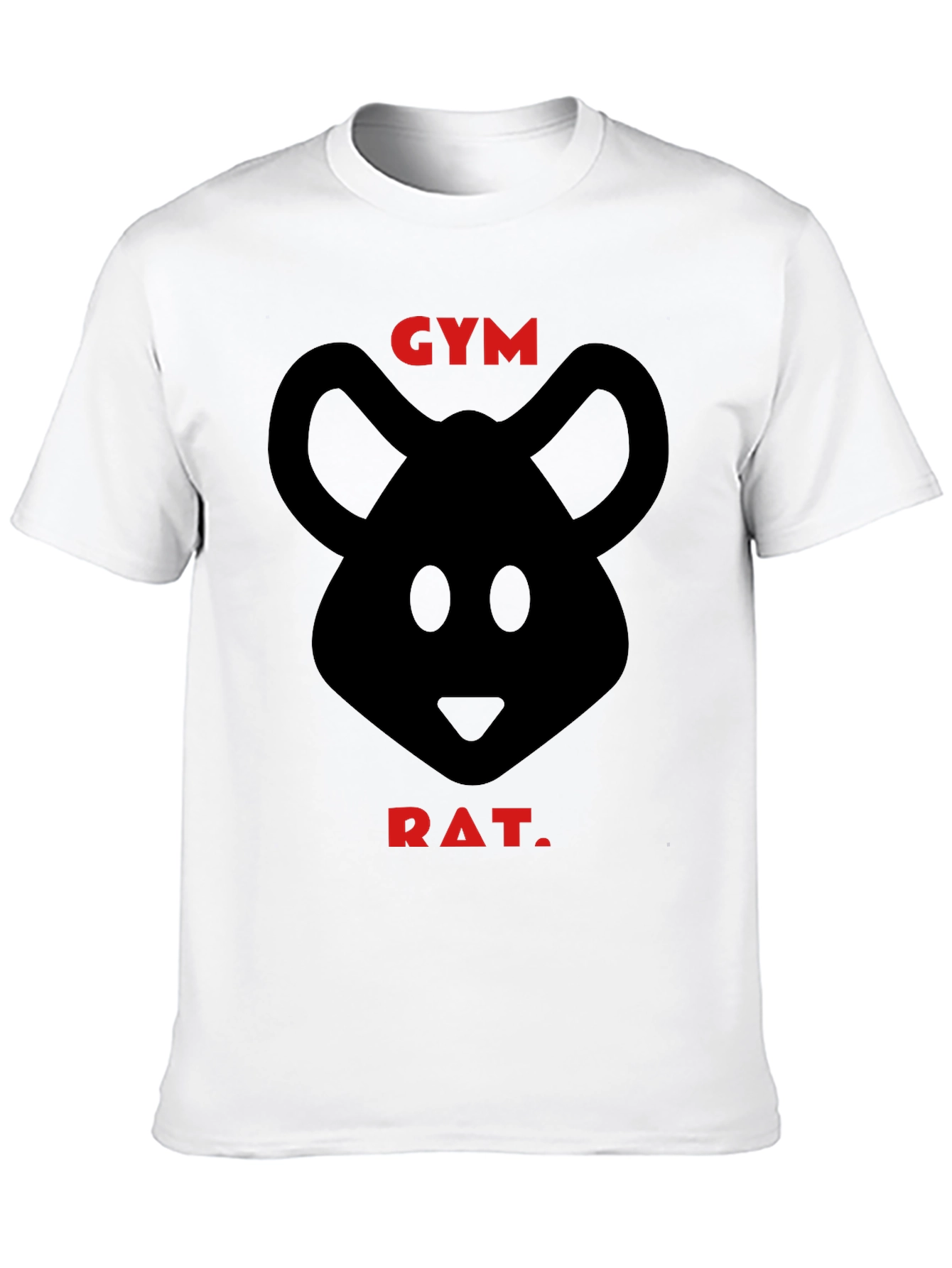 Gym Rat Graphic Tee - Black Cotton T-Shirt