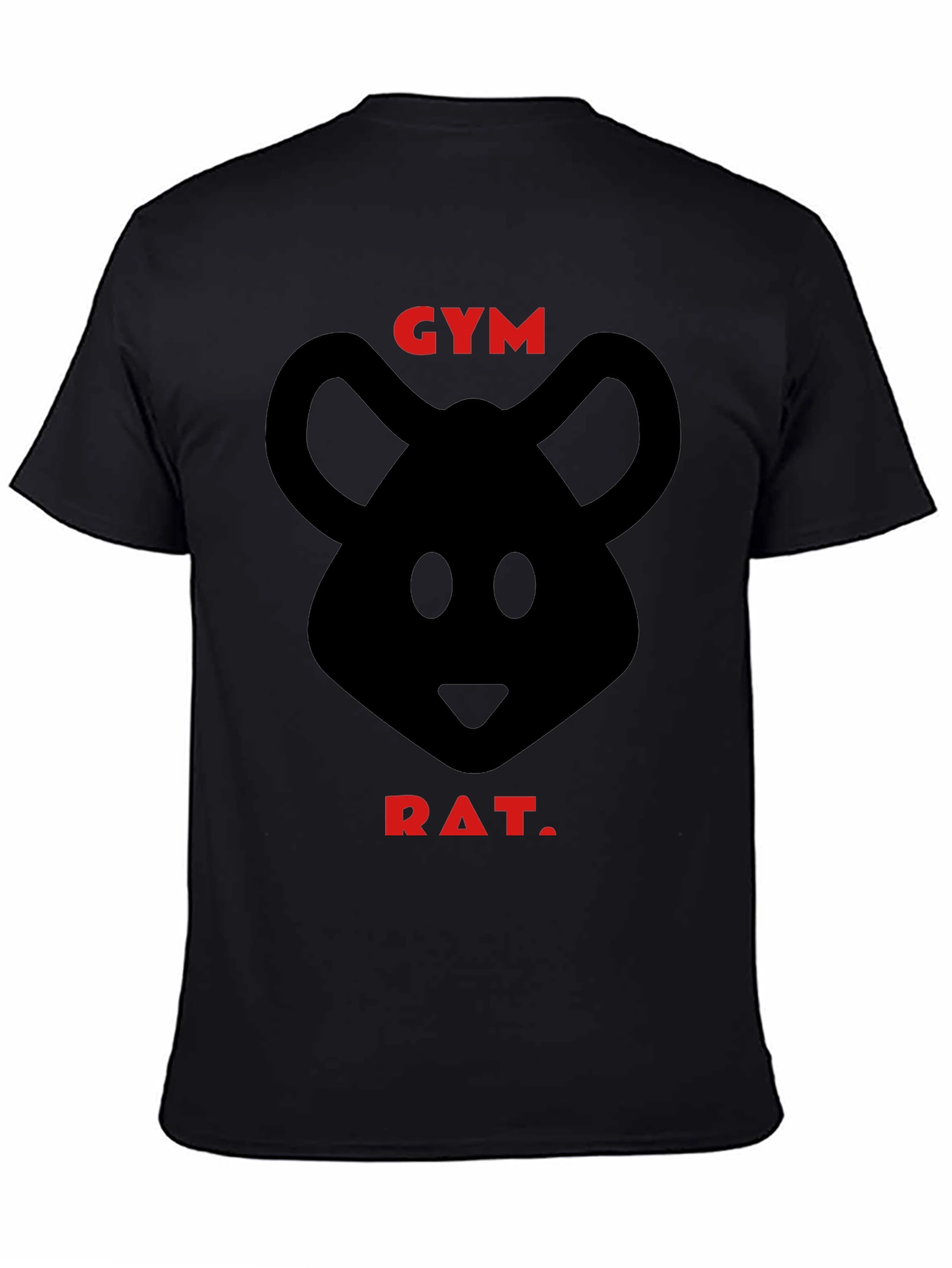 Gym Rat Graphic Tee - Black Cotton T-Shirt