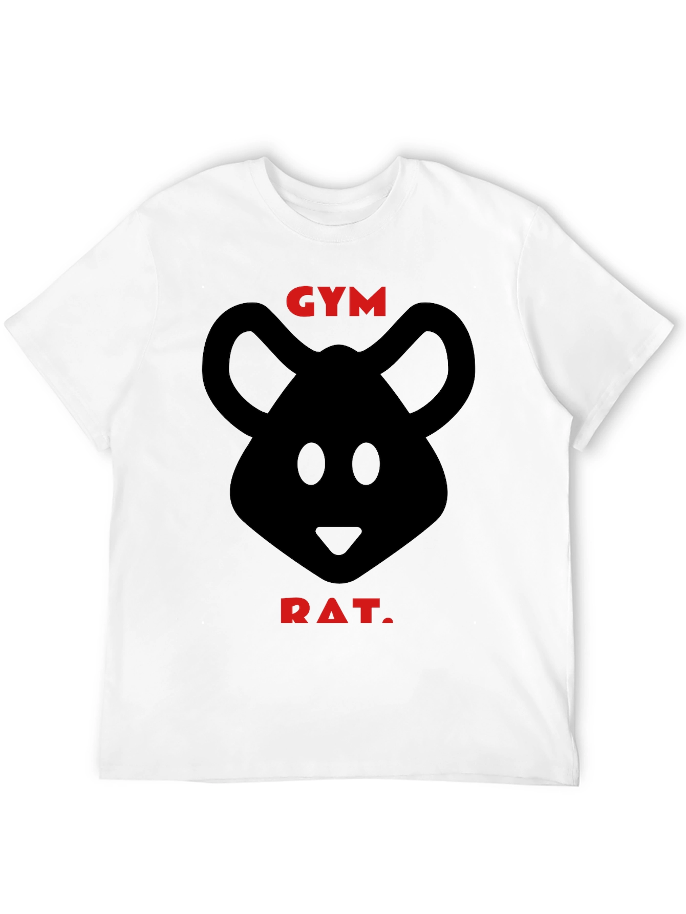 Gym Rat Graphic Tee - Black Cotton T-Shirt