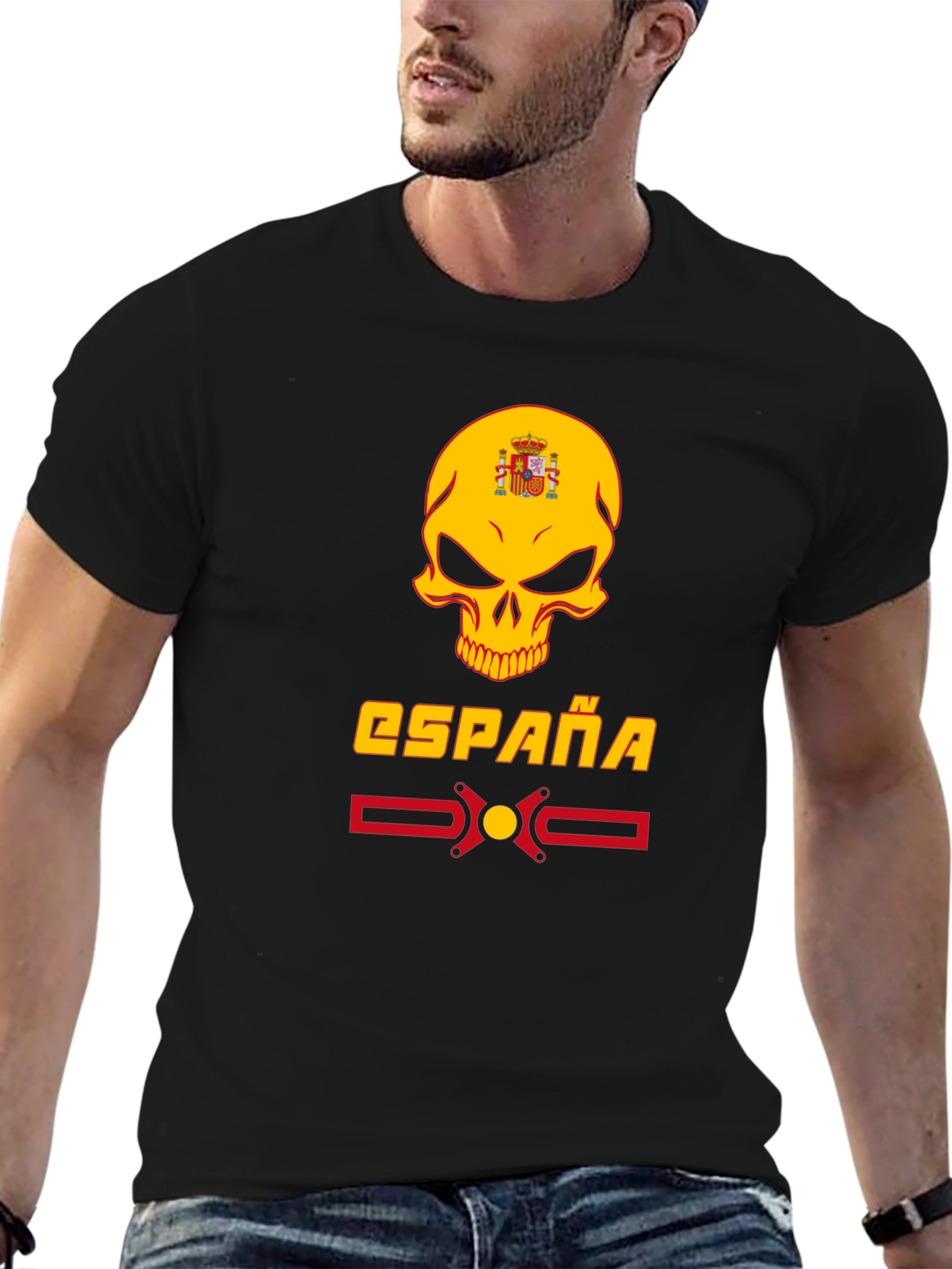 España Skull Graphic Tee - Spanish Pride T-Shirt