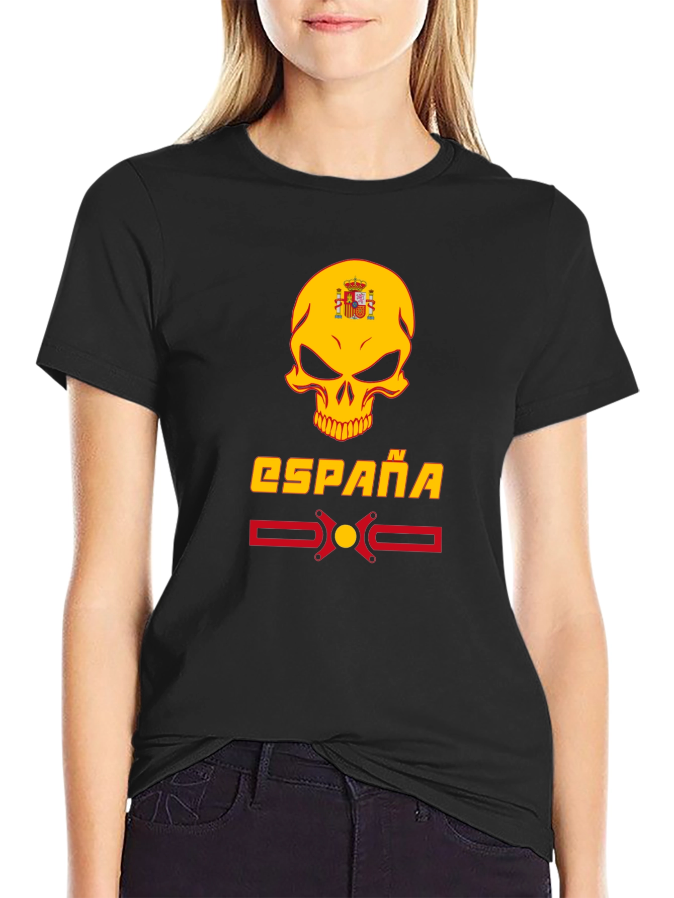 España Skull Graphic Tee - Spanish Pride T-Shirt