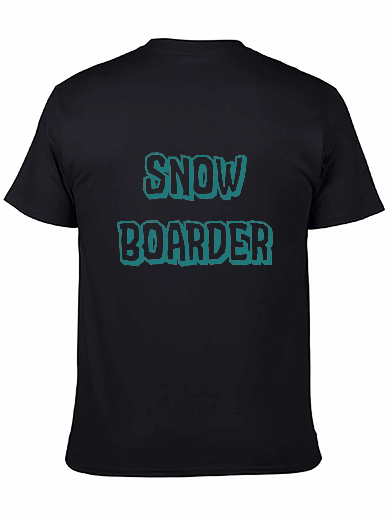Snowboarder Graphic Tee - Black Cotton T-Shirt