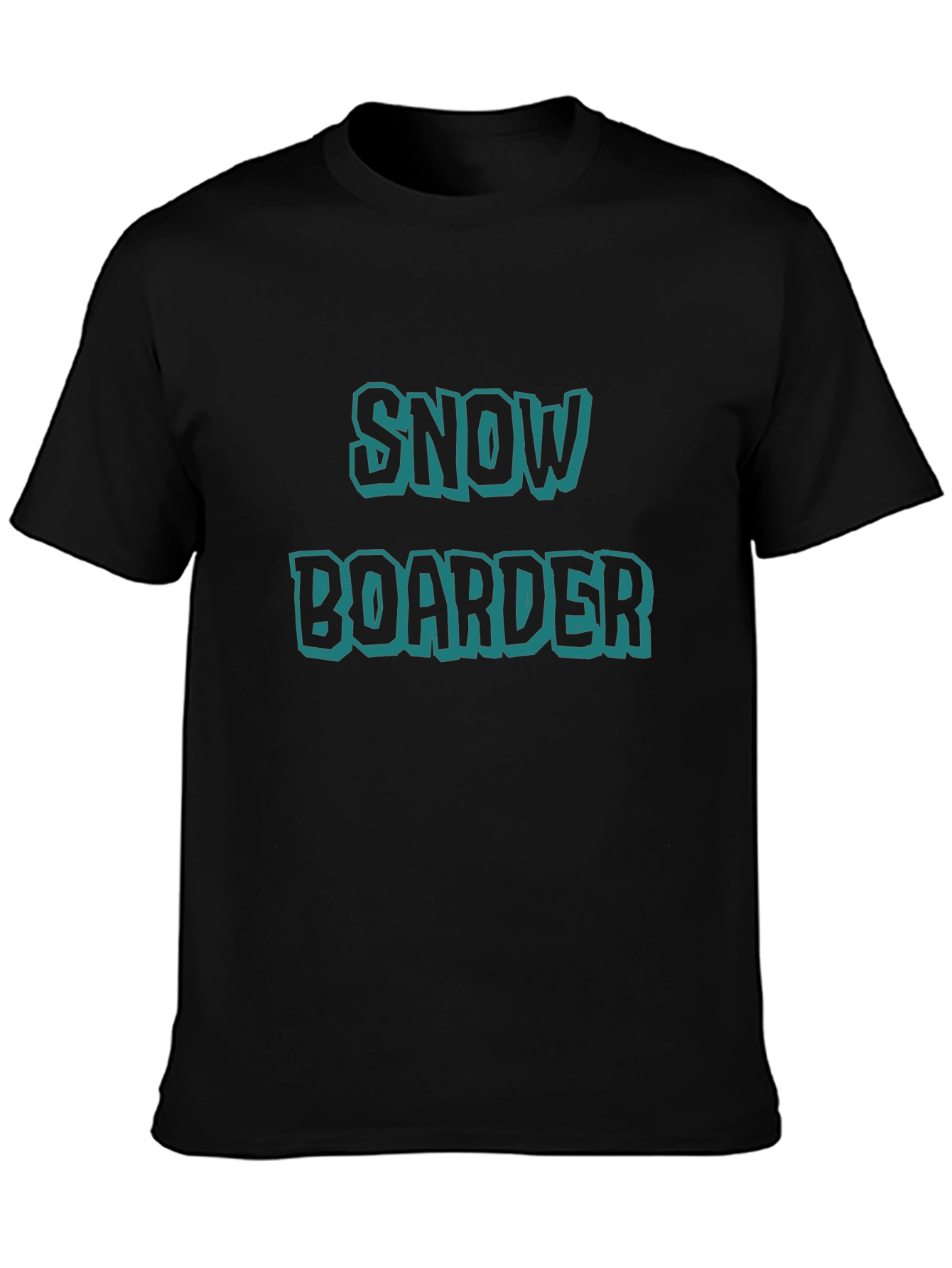 Snowboarder Graphic Tee - Black Cotton T-Shirt