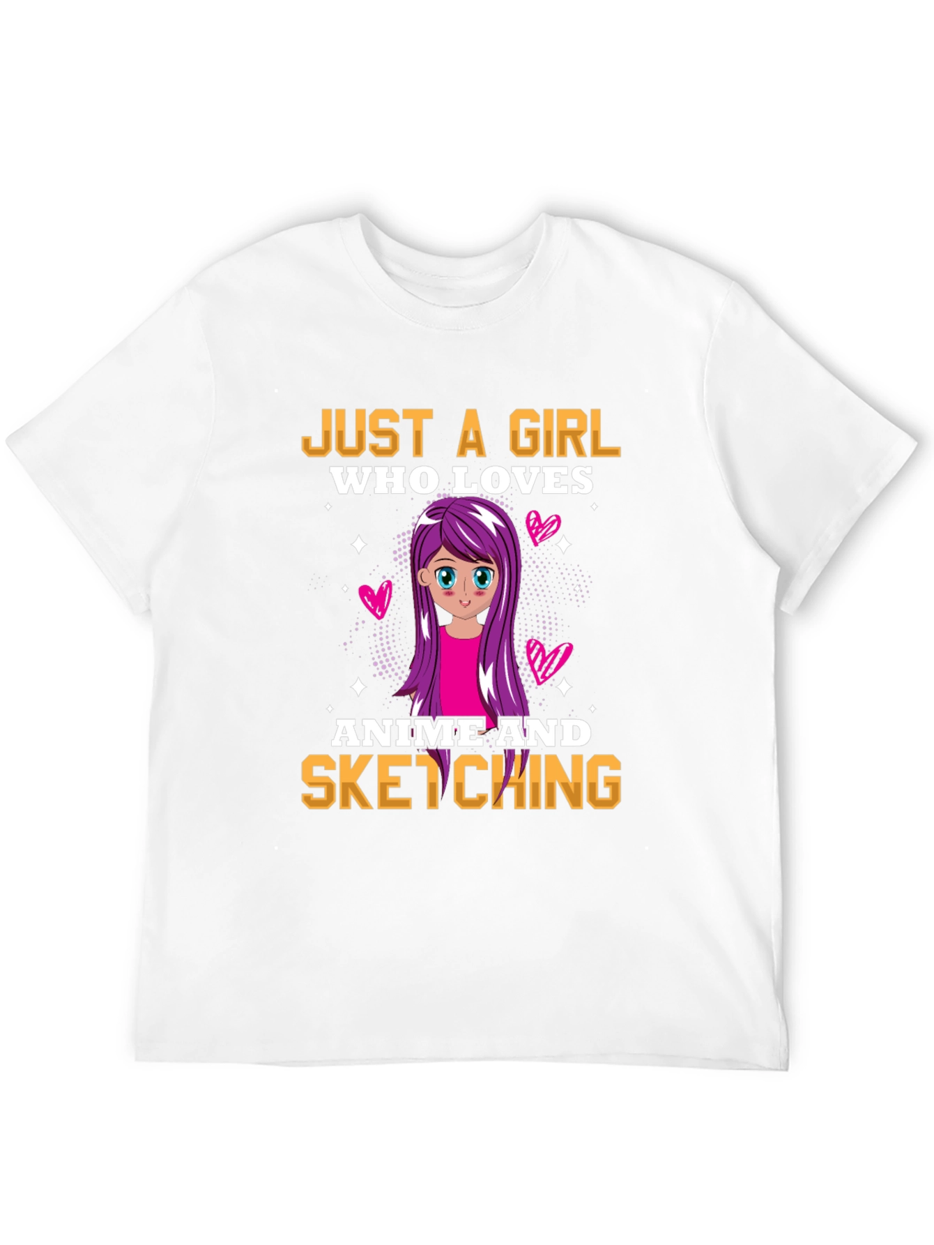 Anime Lover Girls Black T-Shirt