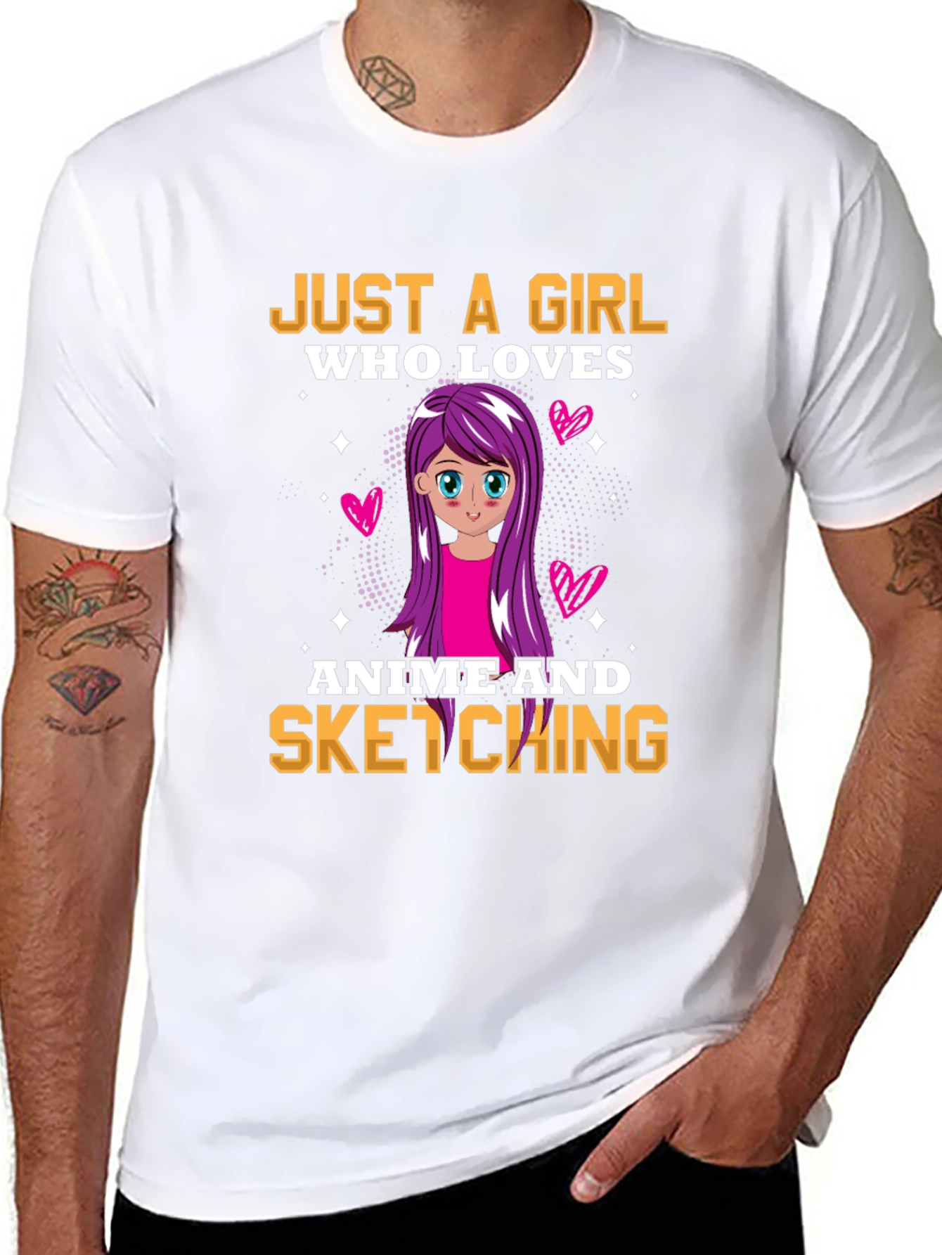 Anime Lover Girls Black T-Shirt