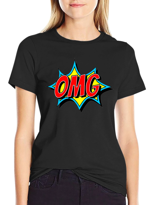 OMG Comic Style Graphic T-Shirt