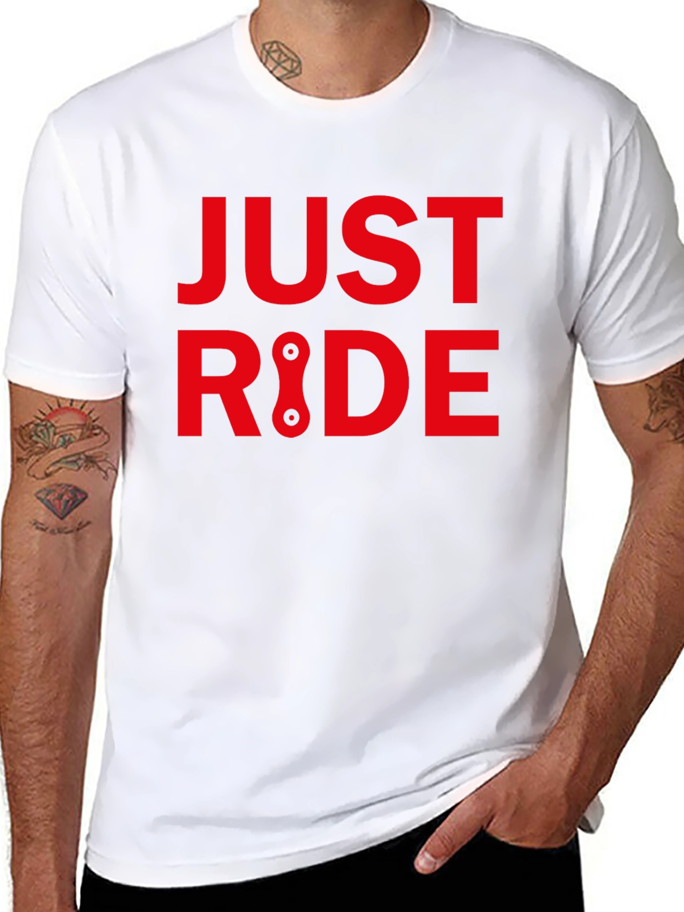 Just Ride Graphic Tee - Biker Style