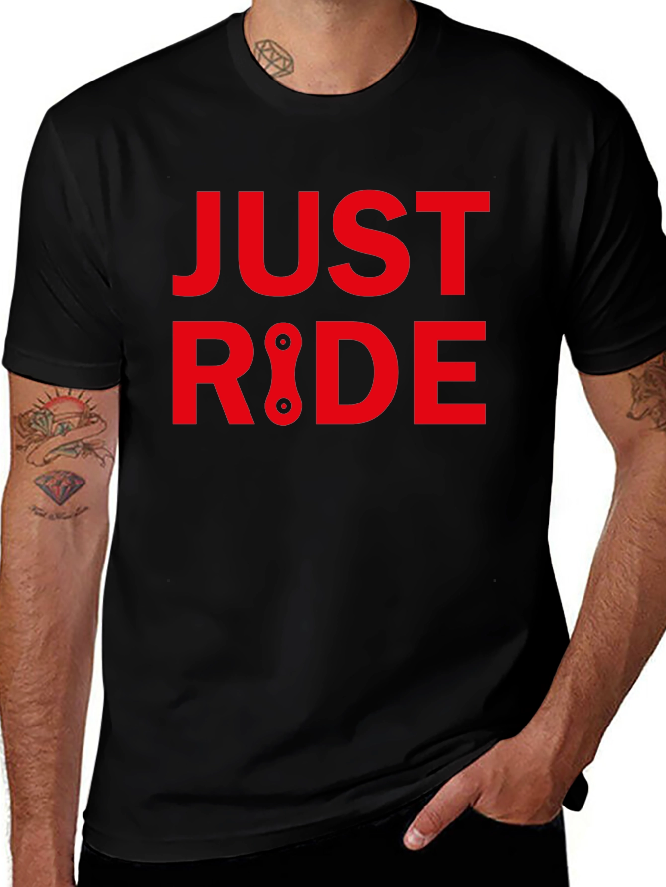 Just Ride Graphic Tee - Biker Style