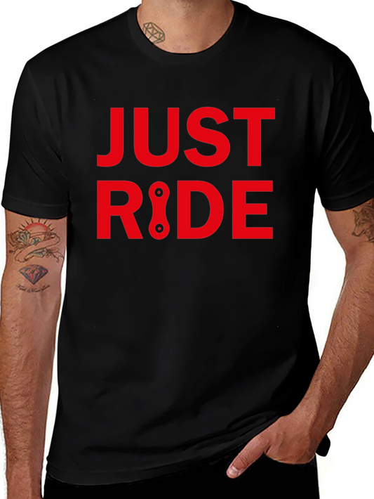 Just Ride Graphic Tee - Biker Style