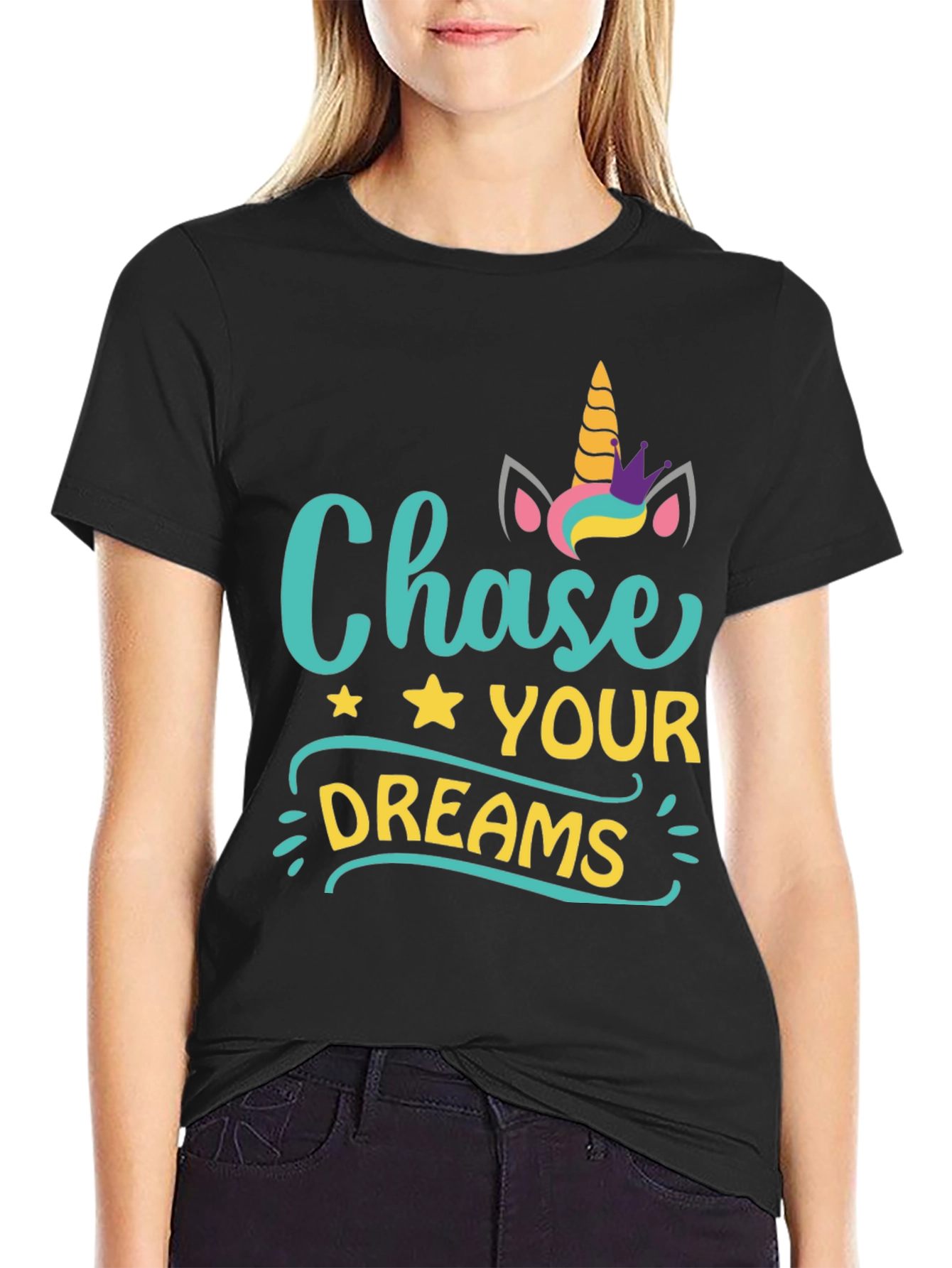 Unicorn Chase Your Dreams Graphic Tee