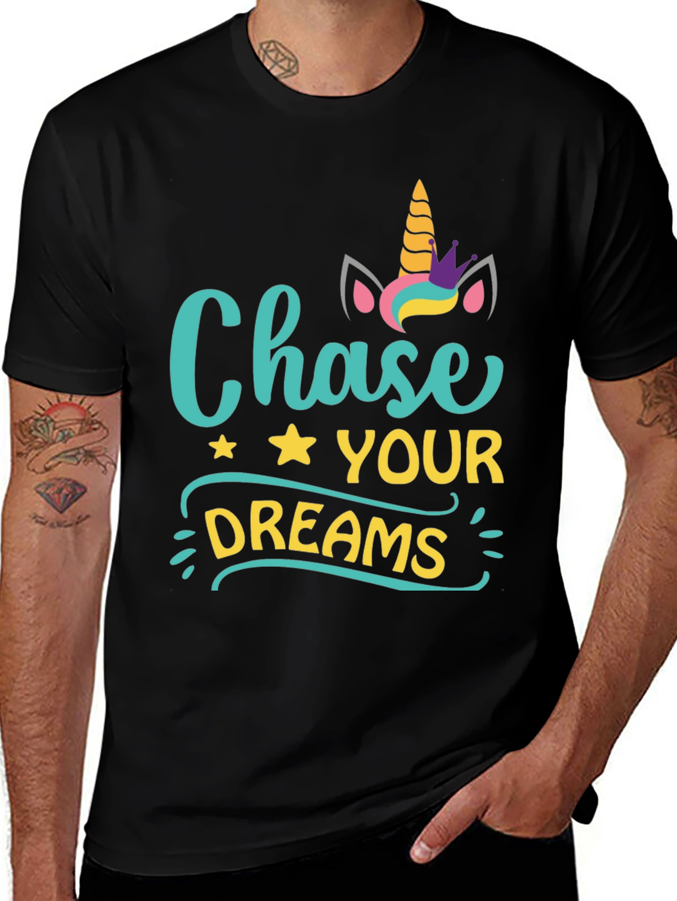 Unicorn Chase Your Dreams Graphic Tee