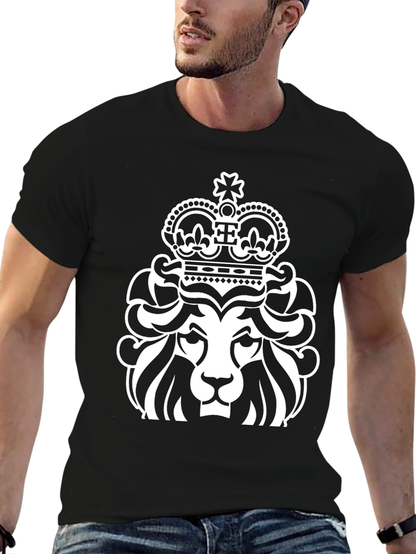 Lion Crown Graphic T-Shirt - Royal Style