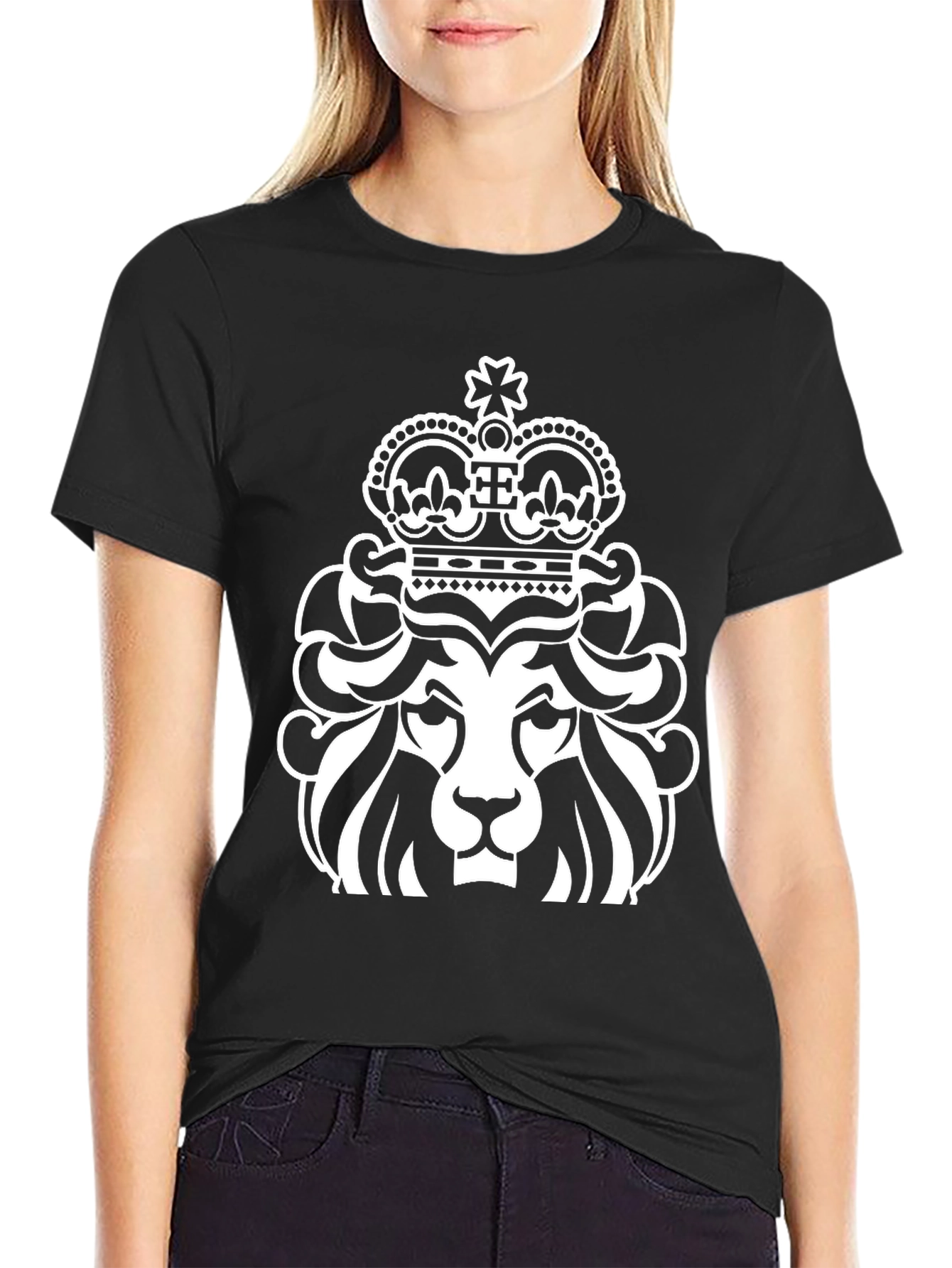 Lion Crown Graphic T-Shirt - Royal Style