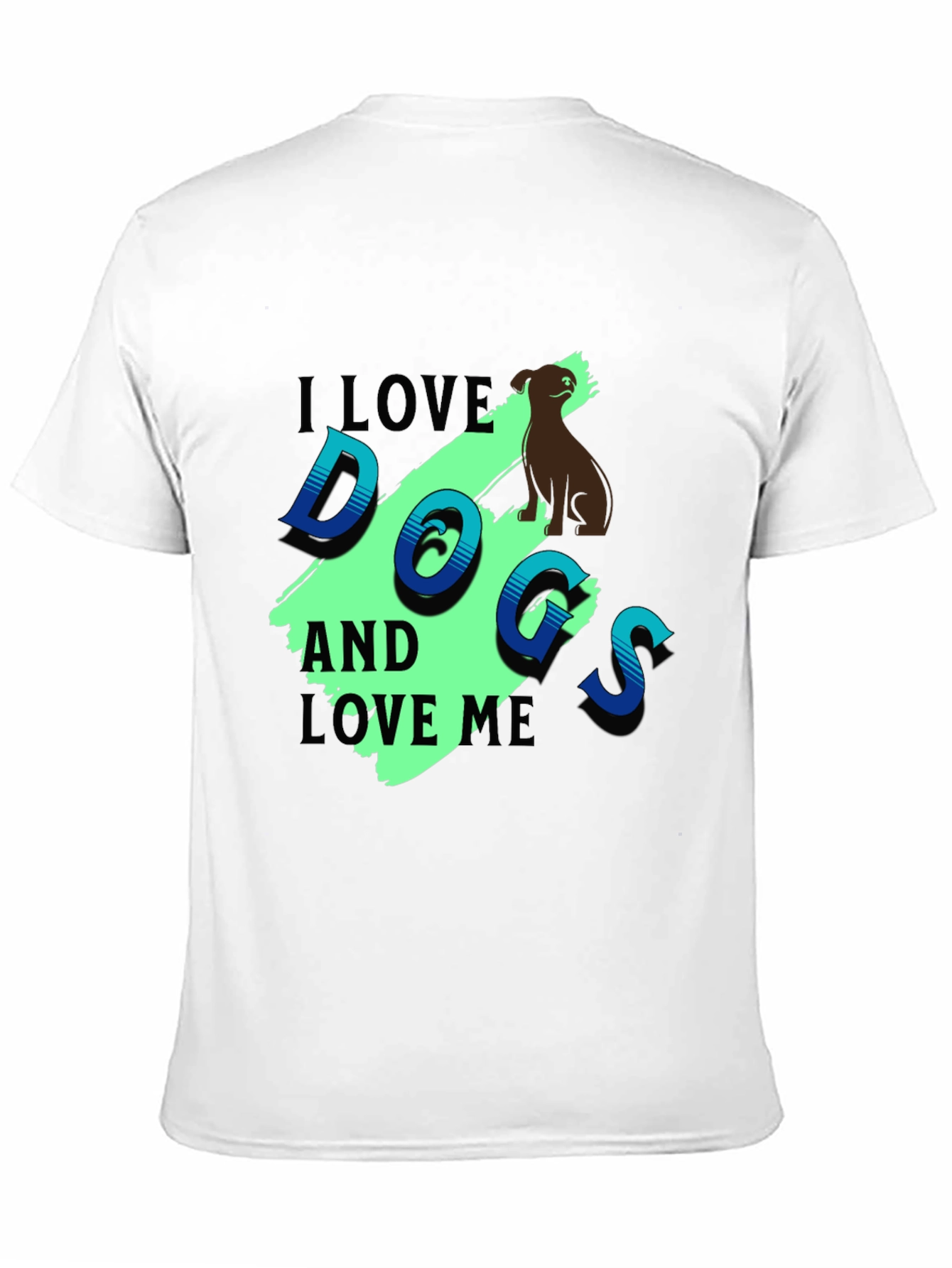 I Love Dogs Graphic T-Shirt -  Unisex Black Tee