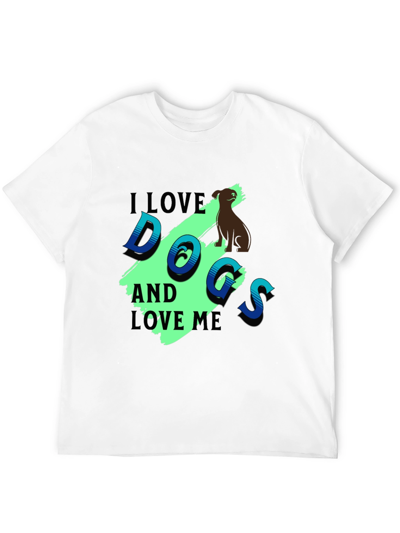 I Love Dogs Graphic T-Shirt -  Unisex Black Tee