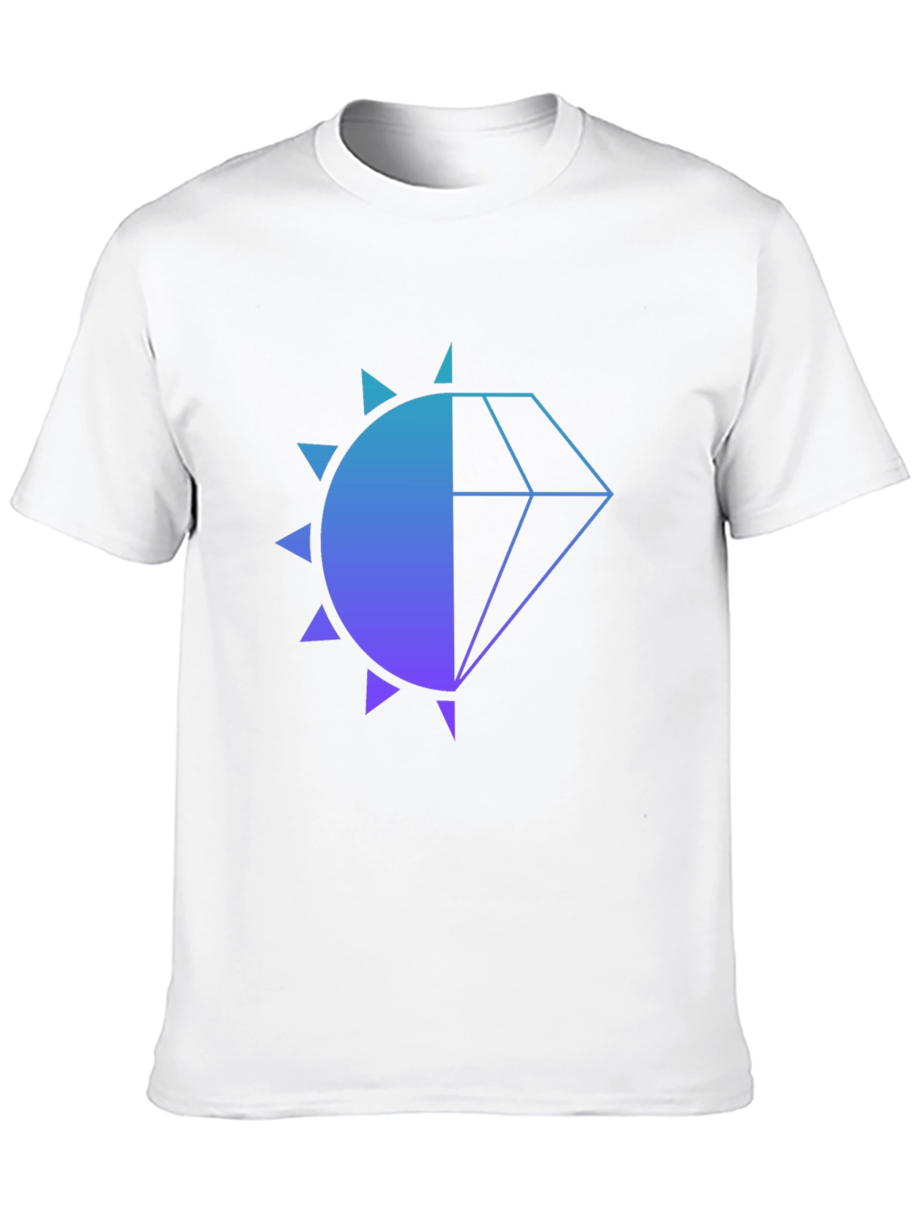 Modern Diamond Sun Graphic Black T-Shirt
