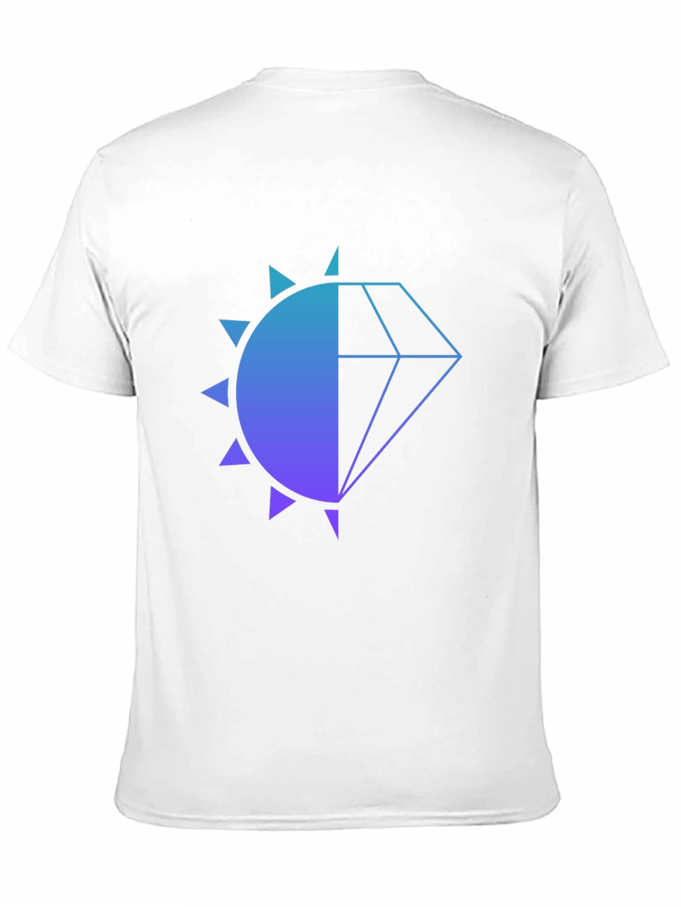 Modern Diamond Sun Graphic Black T-Shirt