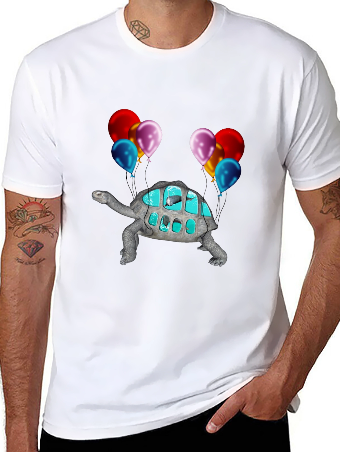 Turtle Aquarium Balloon T-Shirt