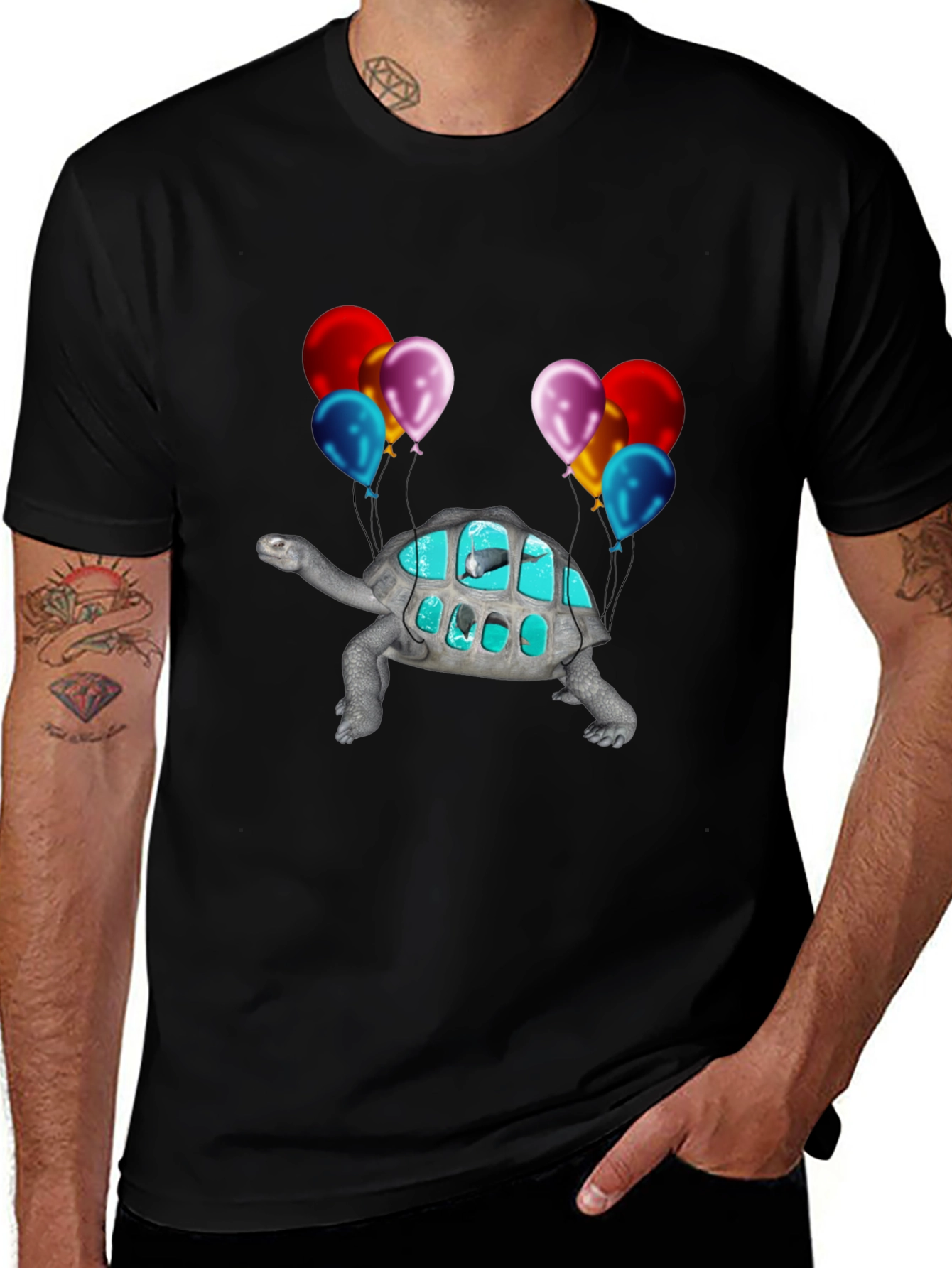 Turtle Aquarium Balloon T-Shirt