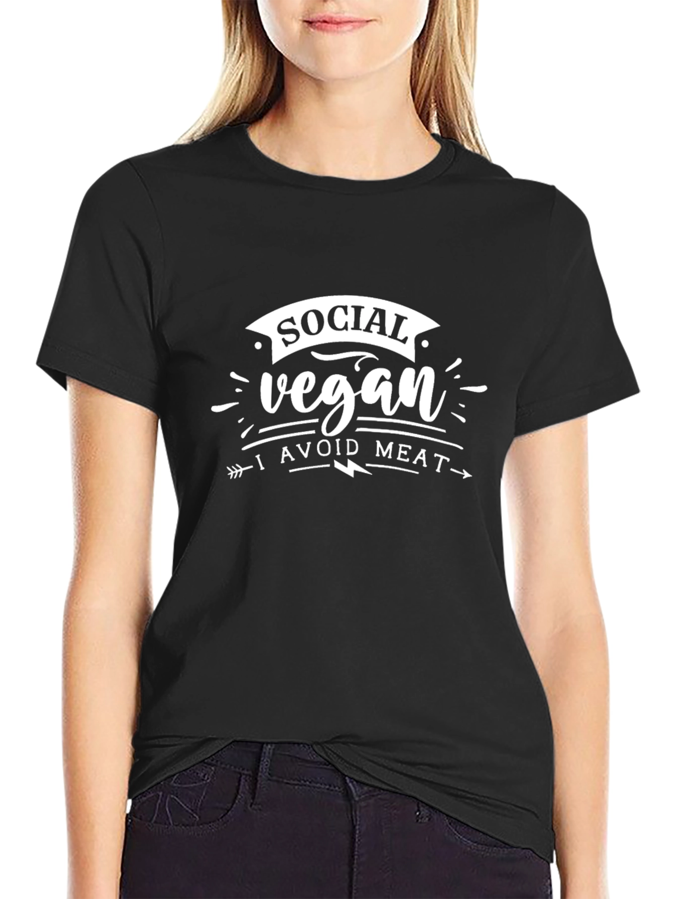 Social Vegan I Avoid Meat T-Shirt
