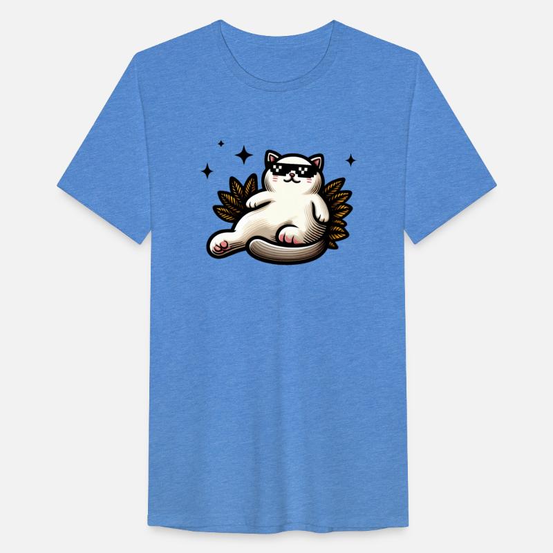 Cat Lying Back Surrounded By Golden Stars