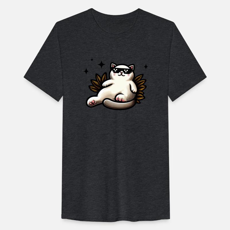 Cat Lying Back Surrounded By Golden Stars