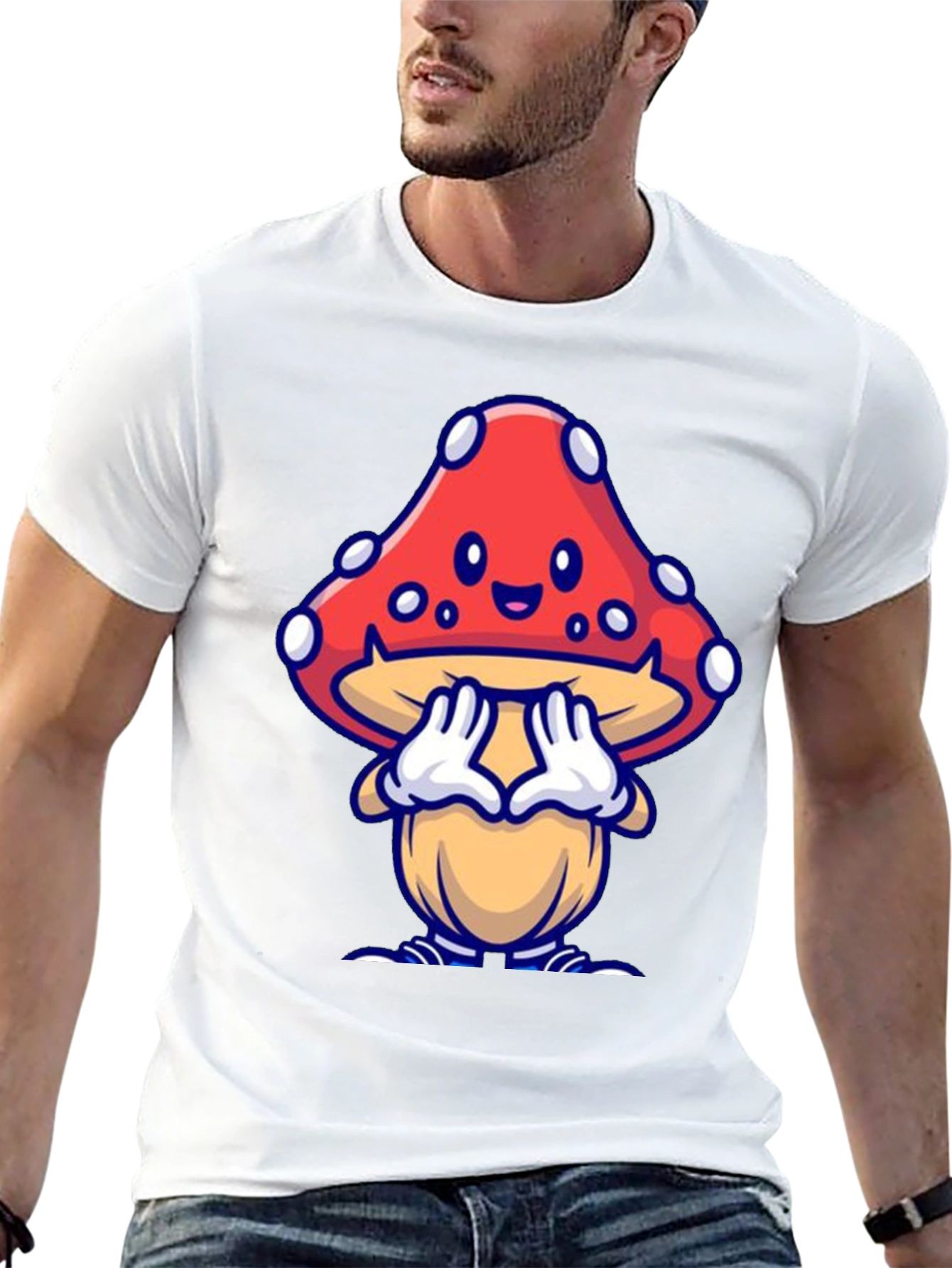 Cartoon Mushroom T-Shirt - Unique Design