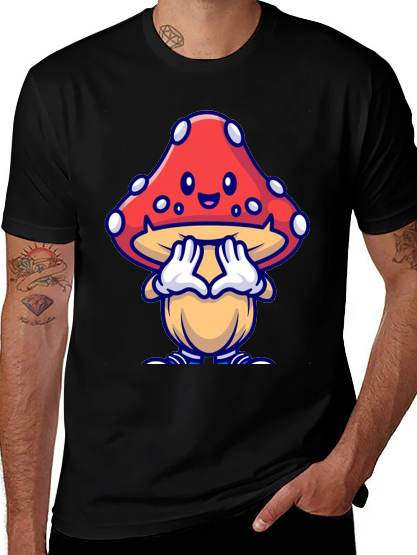 Cartoon Mushroom T-Shirt - Unique Design