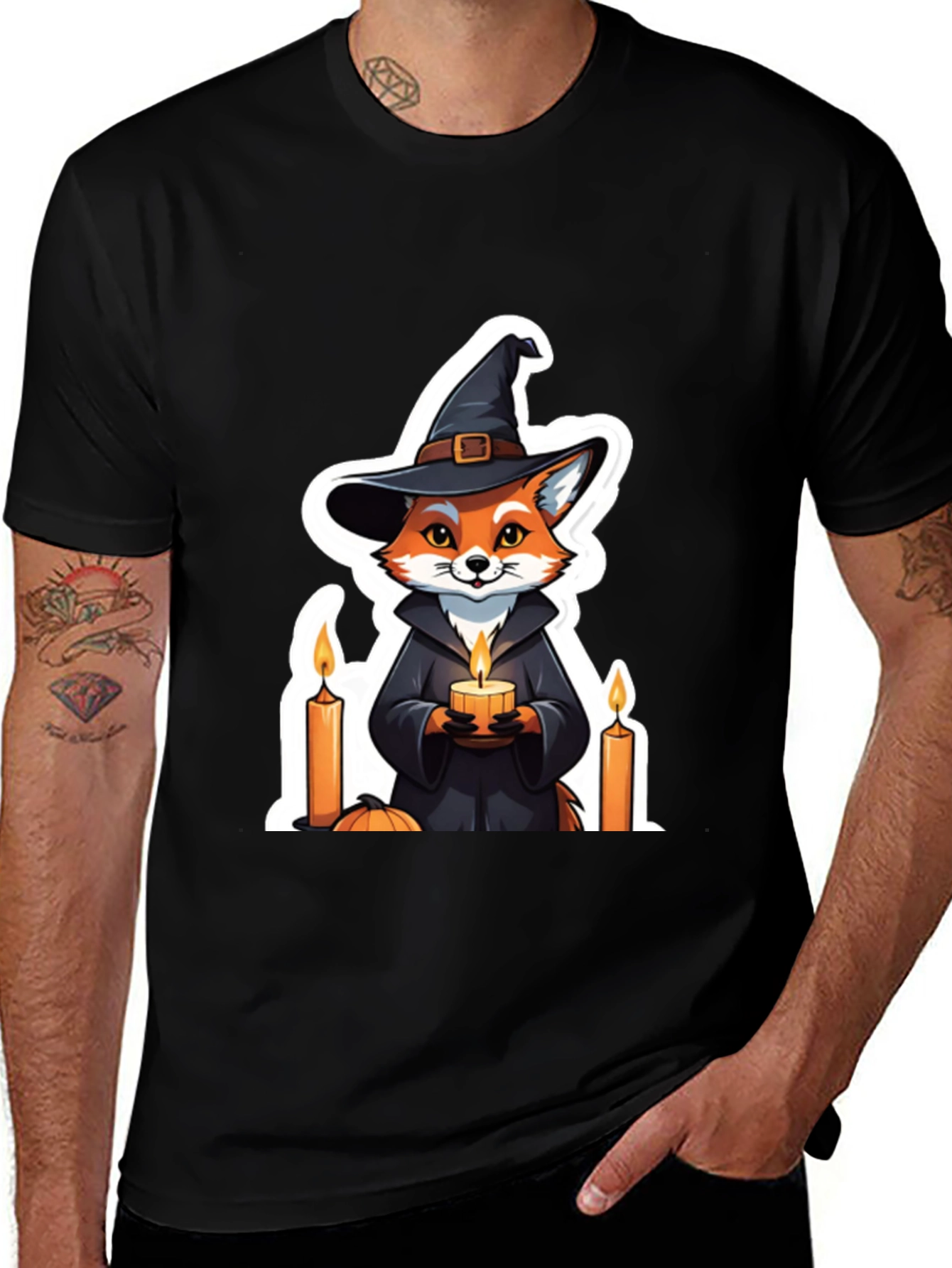 Halloween Witch Fox T-Shirt