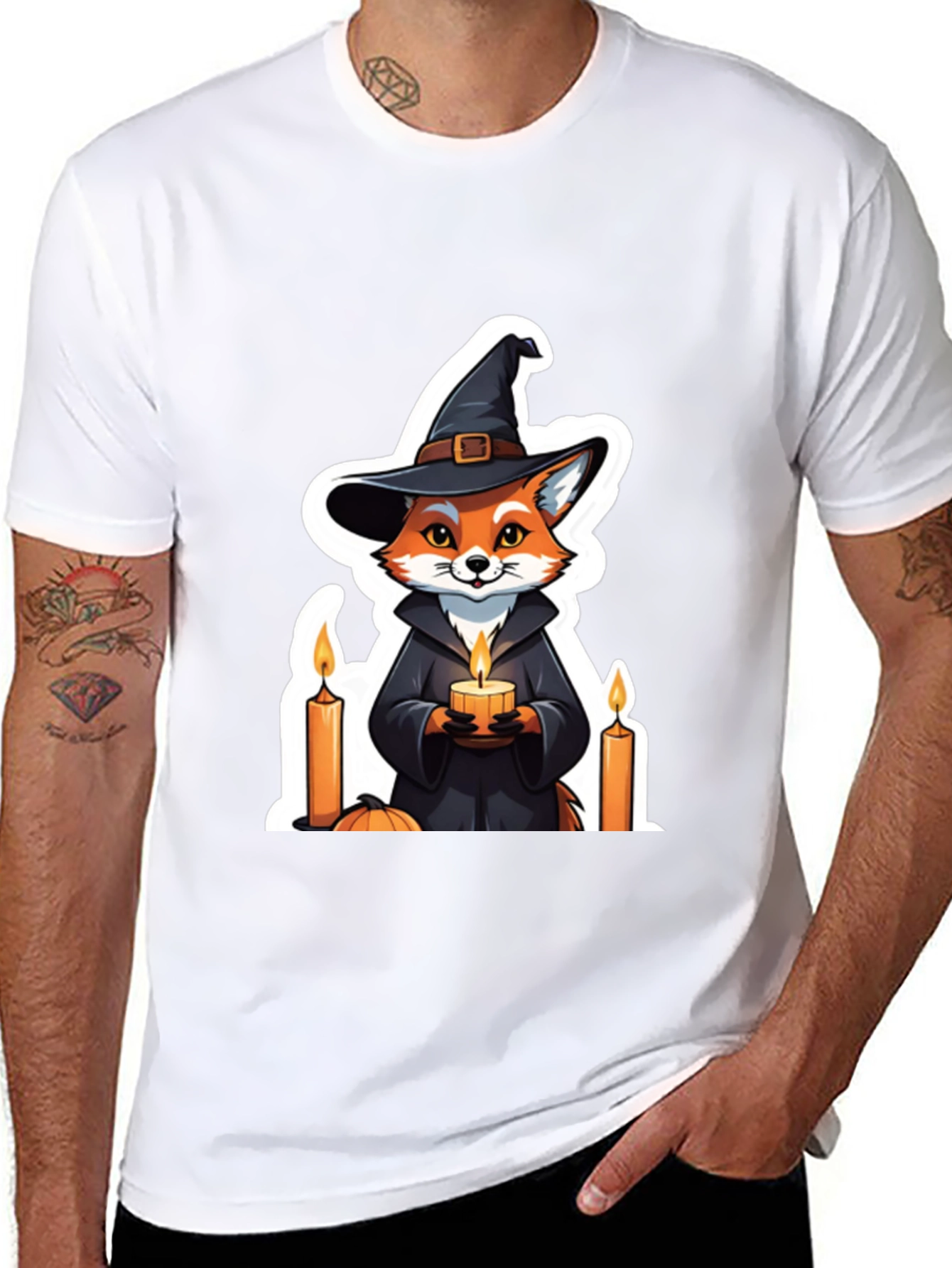 Halloween Witch Fox T-Shirt
