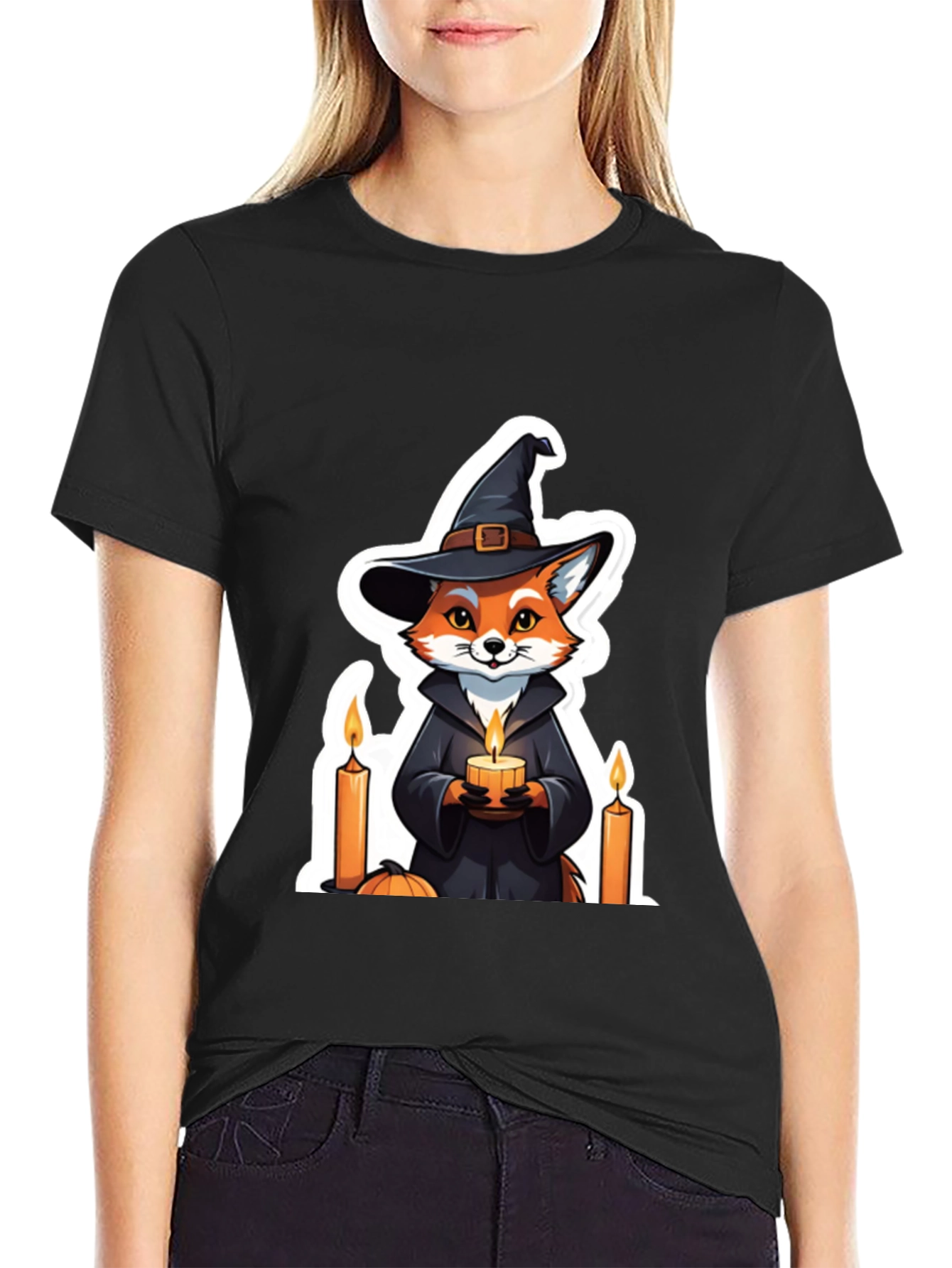Halloween Witch Fox T-Shirt
