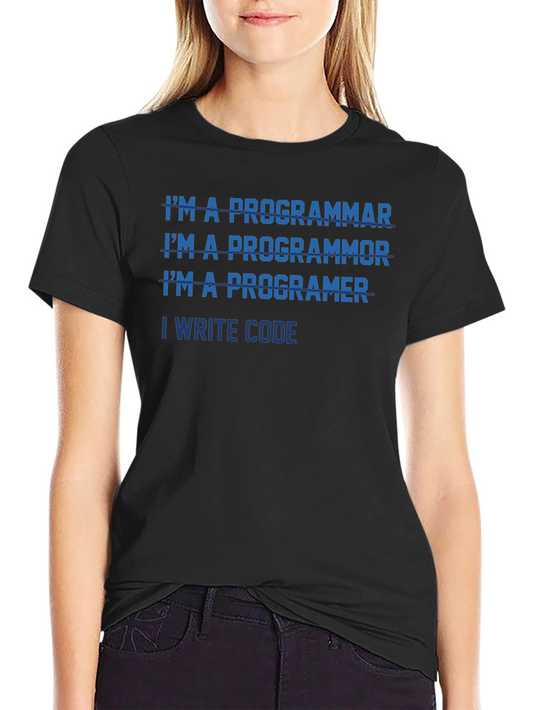 Programmer T-Shirt - I Write Code - Funny Coder Tee