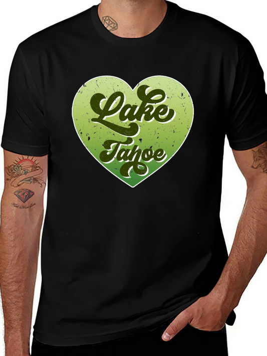 Lake Tahoe Heart Graphic Tee - Black