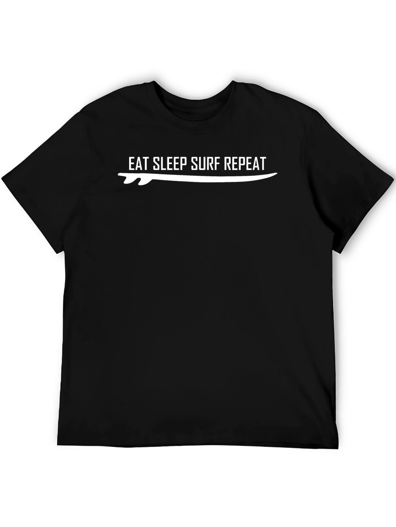 Eat Sleep Surf Repeat Black T-Shirt