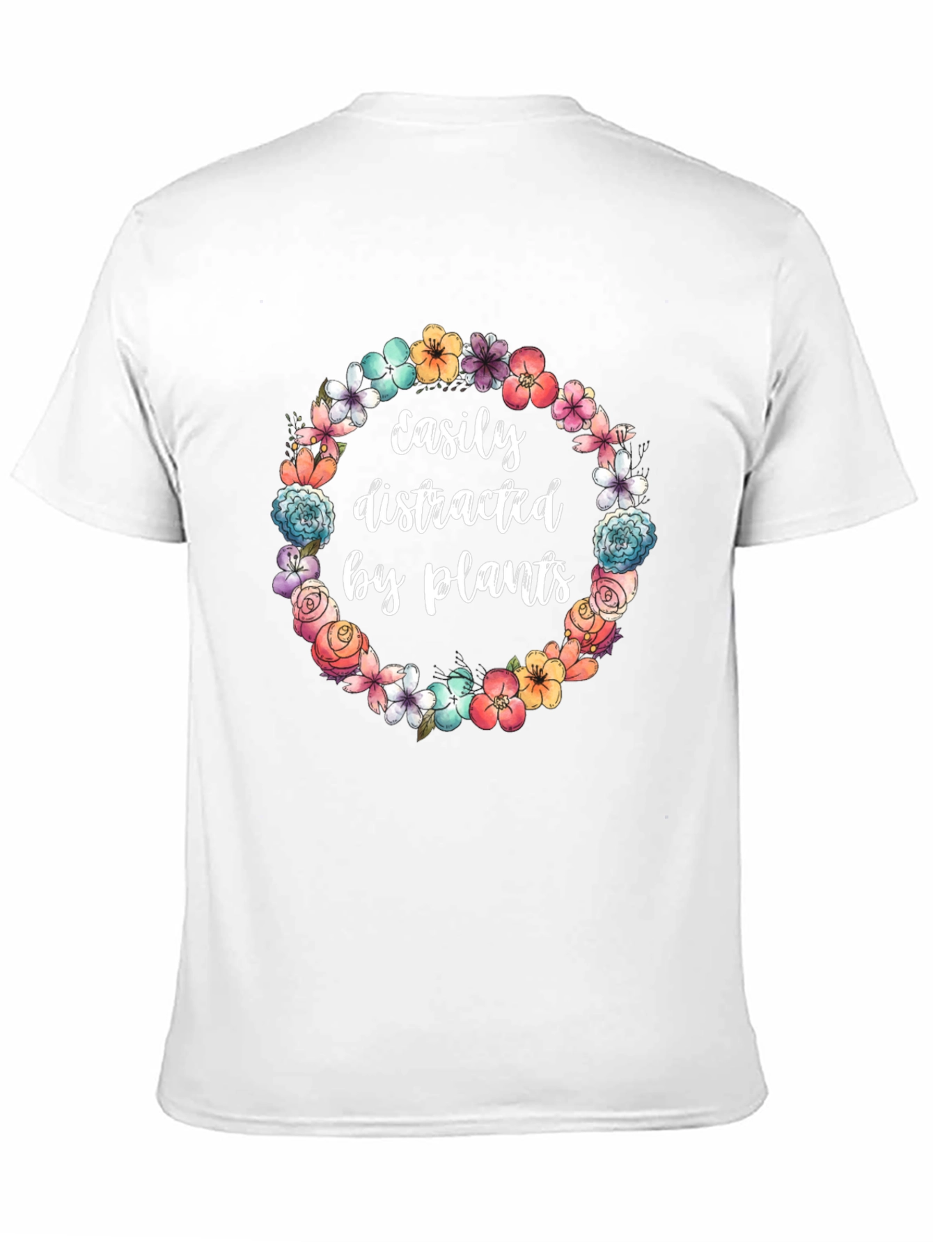 Easily Distracted by Plants Black T-Shirt